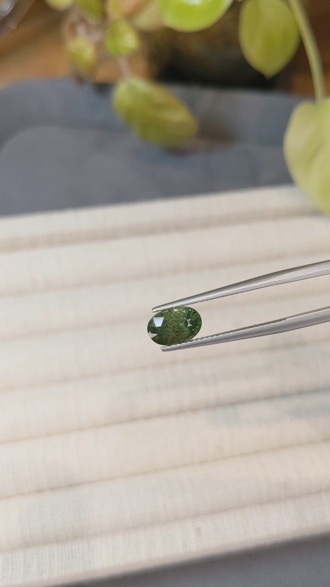 2.07 Ct. Green Zircon from Ceylon (Sri Lanka) Size Video