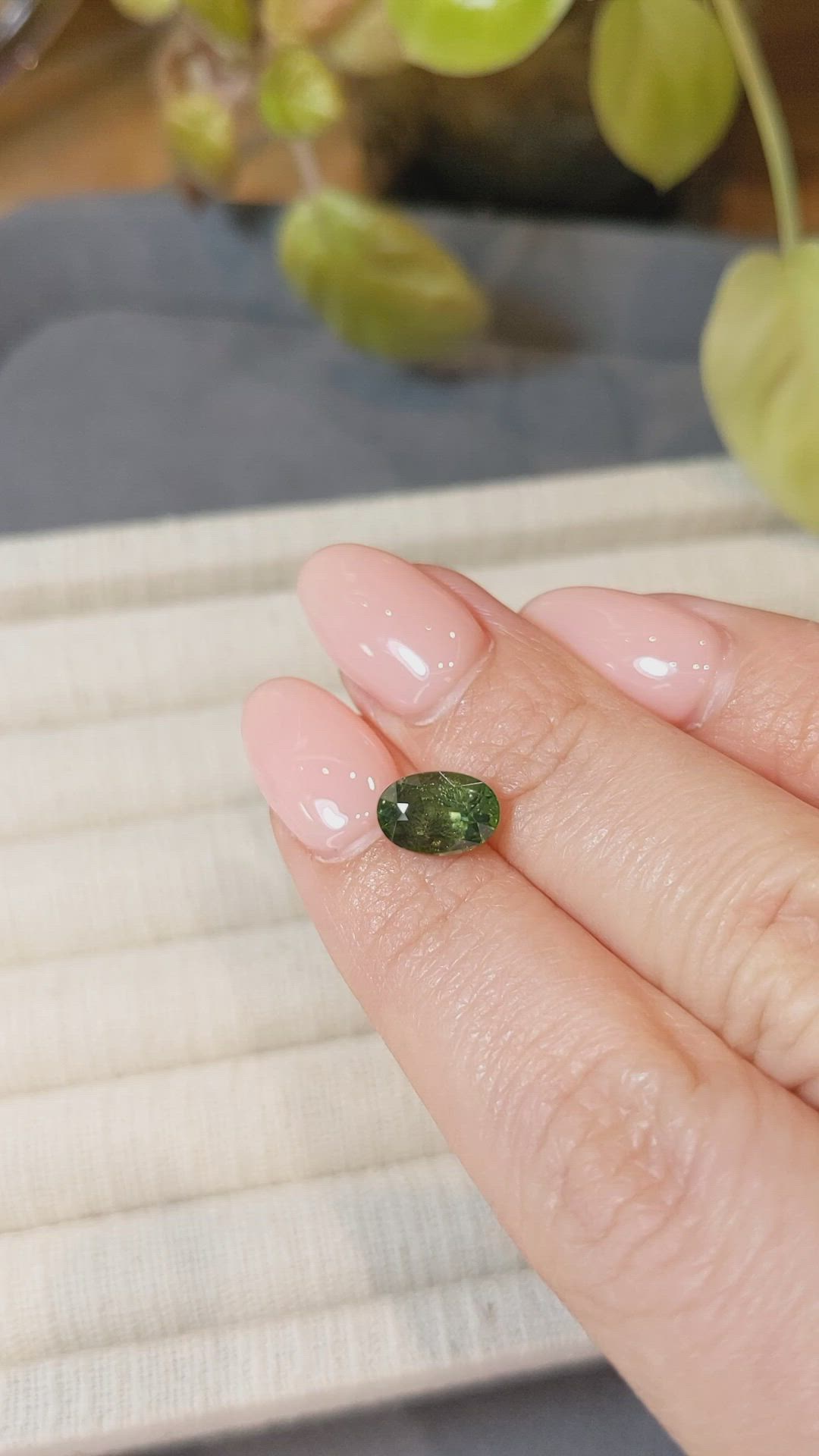 2.07 Ct. Green Zircon from Ceylon (Sri Lanka) Size Video
