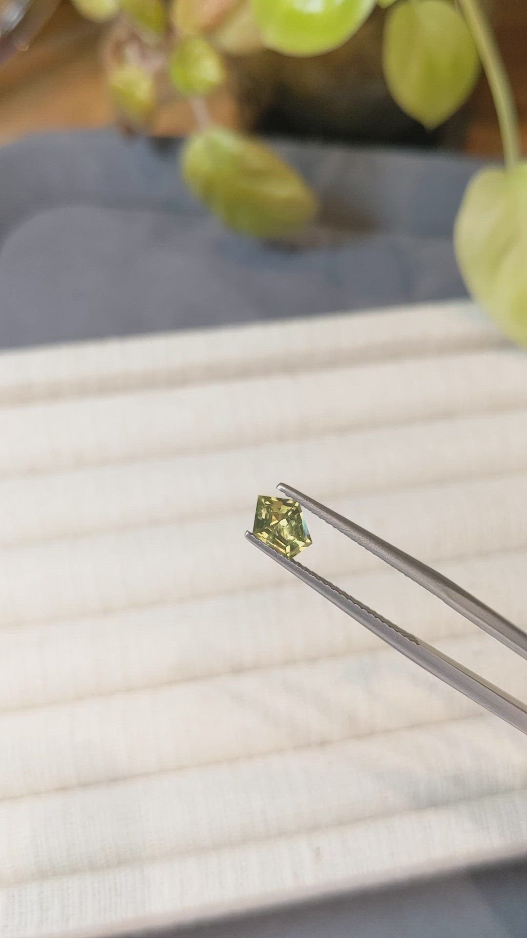 0.90 Ct. Greenish Yellow Zircon from Ceylon (Sri Lanka) Size Video