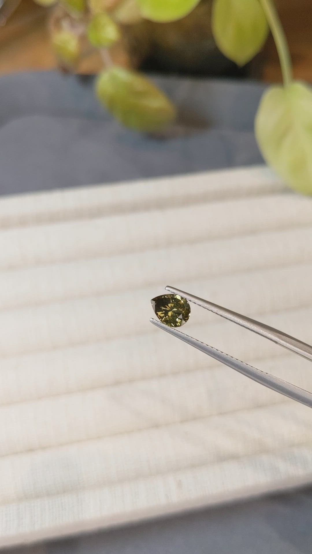1.13 Ct. Yellowish Brown Zircon from Ceylon (Sri Lanka) Size Video