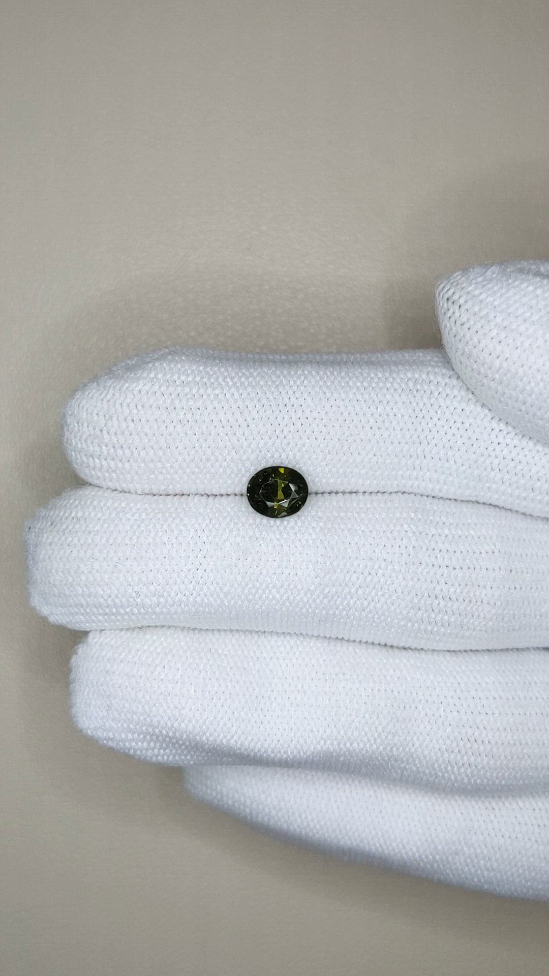 1.15 Ct. Green Zircon from Ceylon (Sri Lanka) Size Video