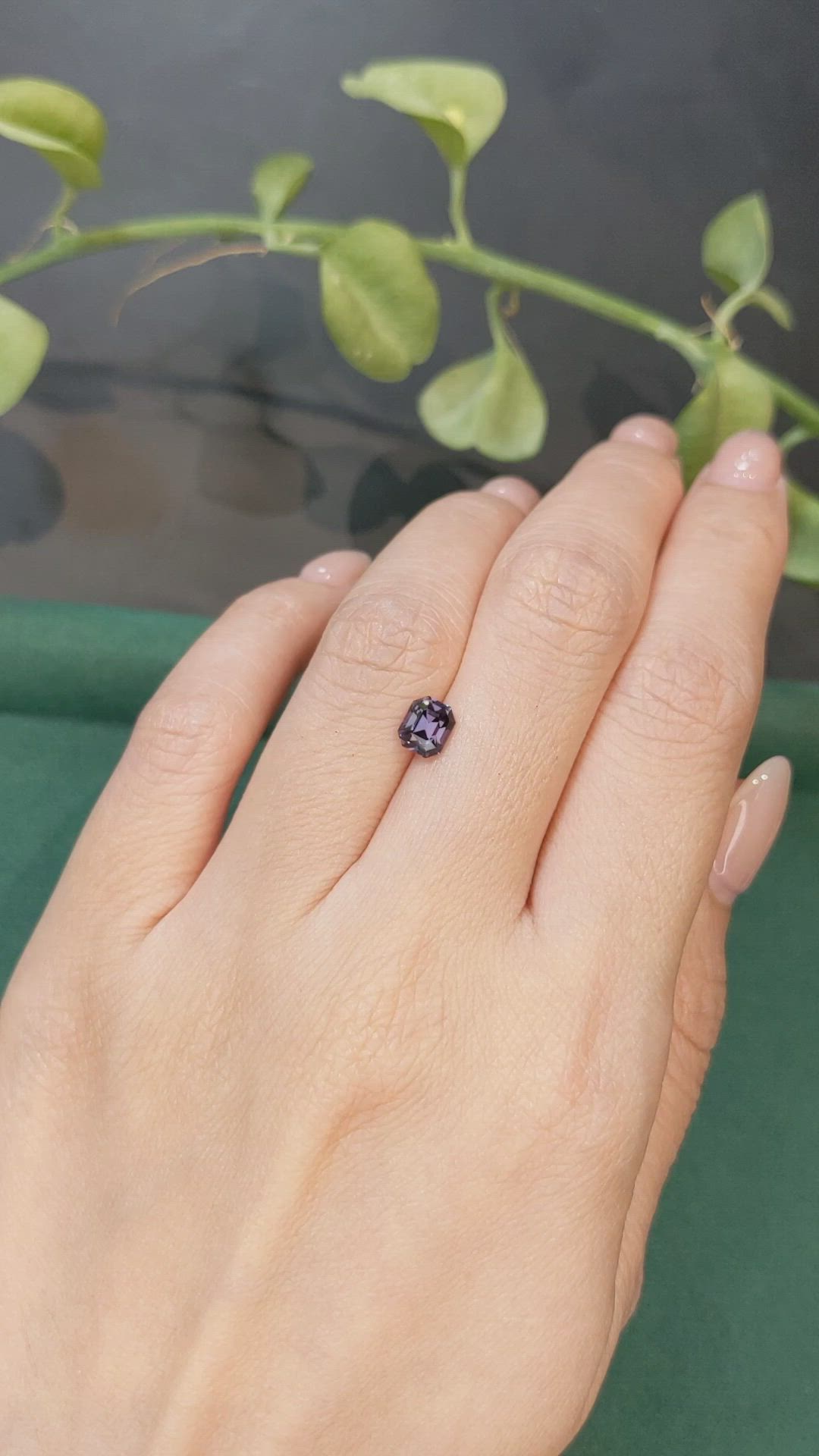 1.08 Ct. Purple Spinel from Ceylon (Sri Lanka) Size Video