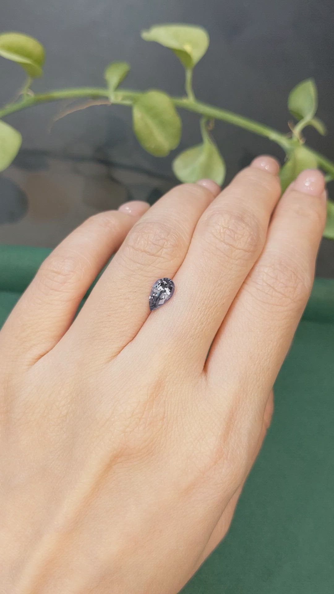 1.07 Ct. Purplish Grey Spinel from Ceylon (Sri Lanka) Size Video