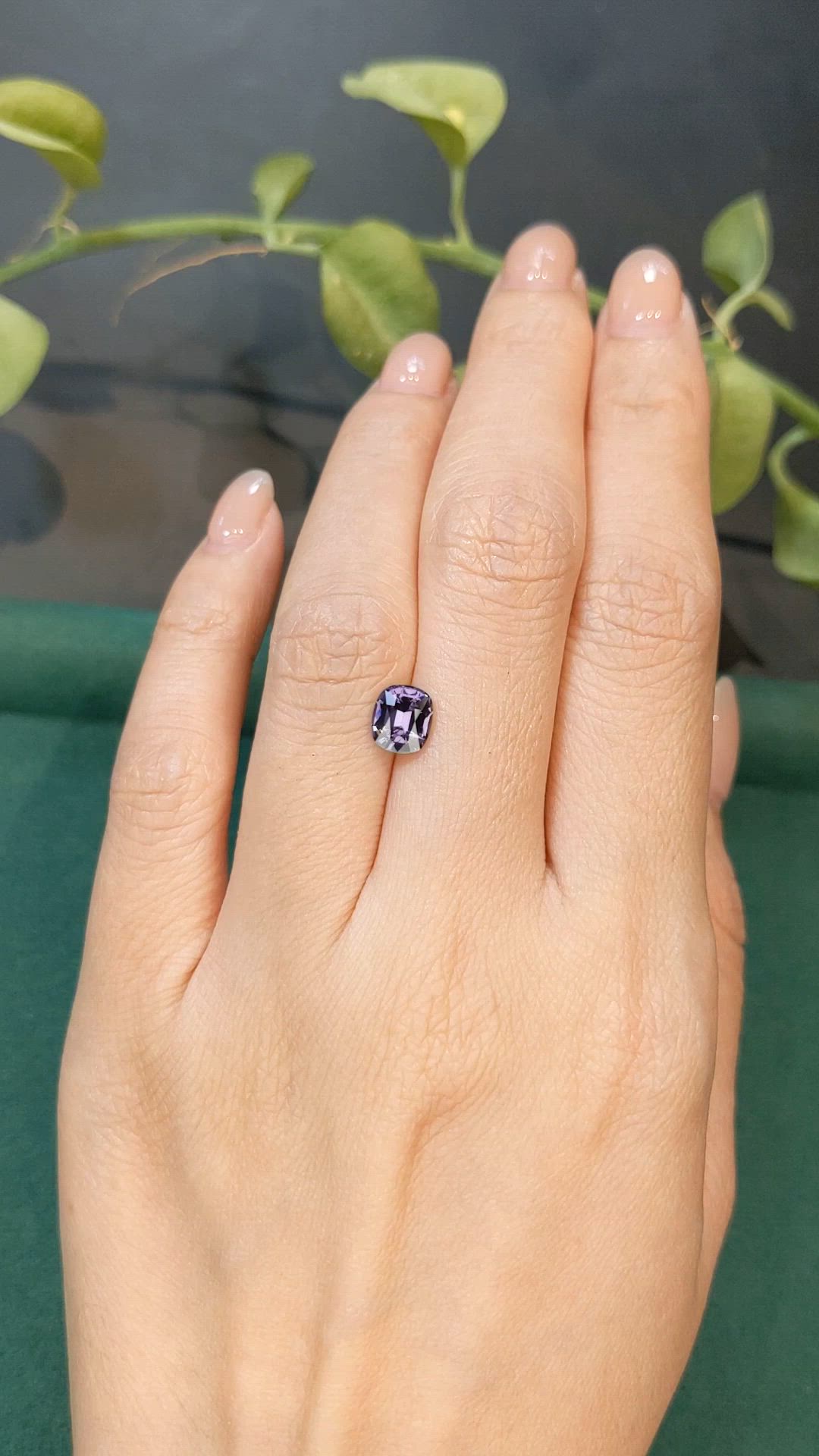1.23 Ct. Purple Spinel from Ceylon (Sri Lanka) Size Video