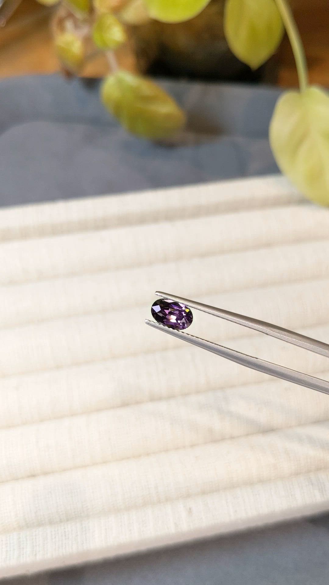 1.16 Ct. Purple Spinel from Ceylon (Sri Lanka) Size Video