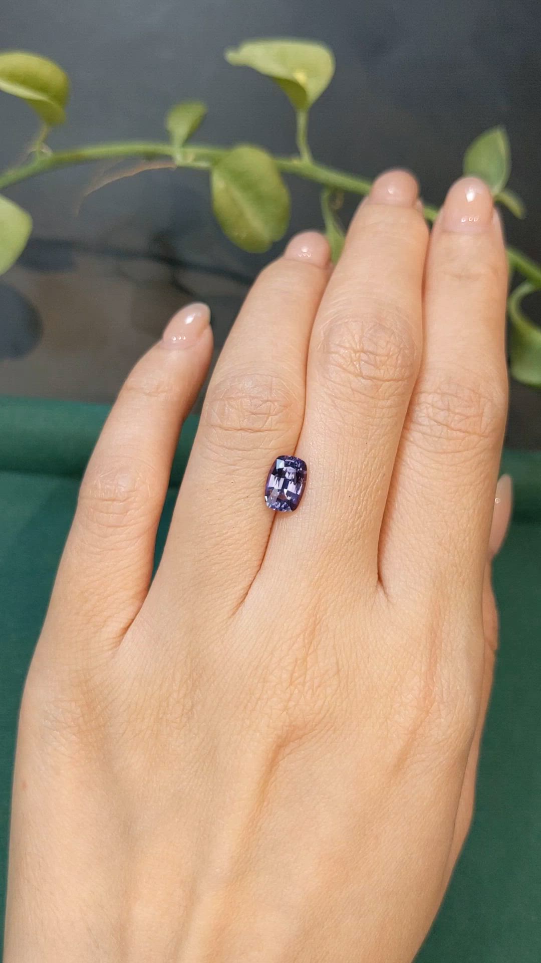 1.32 Ct. Purple Spinel from Ceylon (Sri Lanka) Size Video