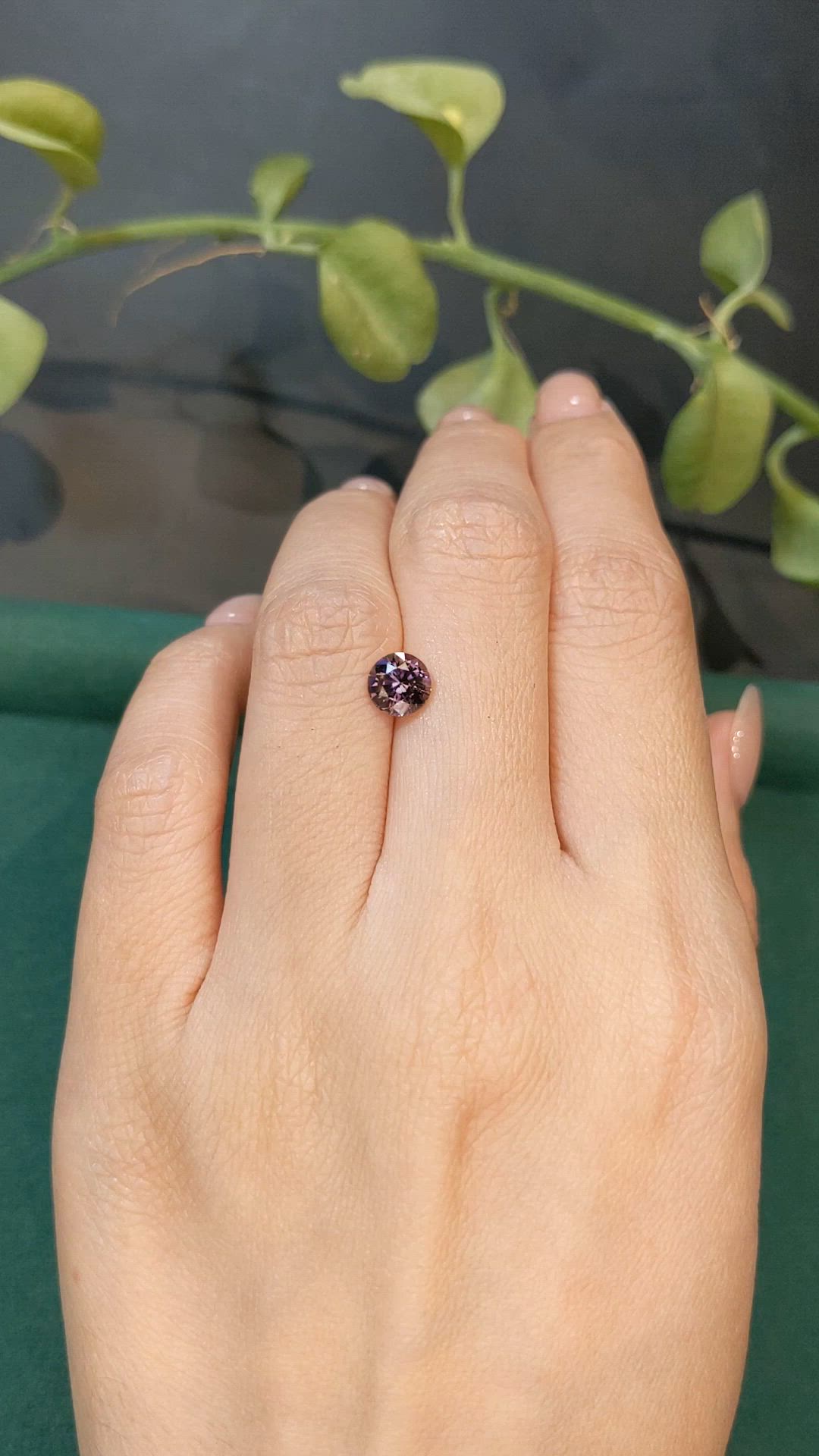 1.17 Ct. Pinkish Purple Spinel from Ceylon (Sri Lanka) Size Video