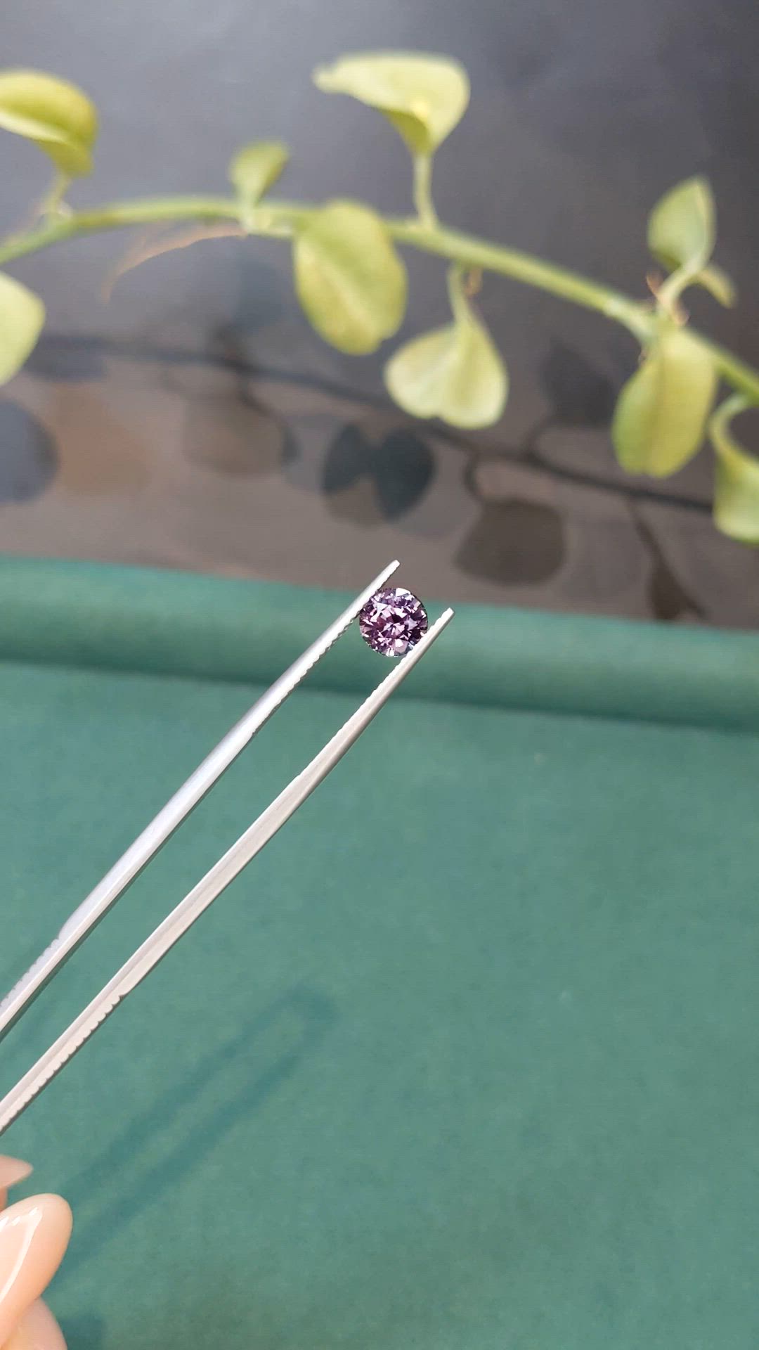 1.17 Ct. Pinkish Purple Spinel from Ceylon (Sri Lanka) Size Video