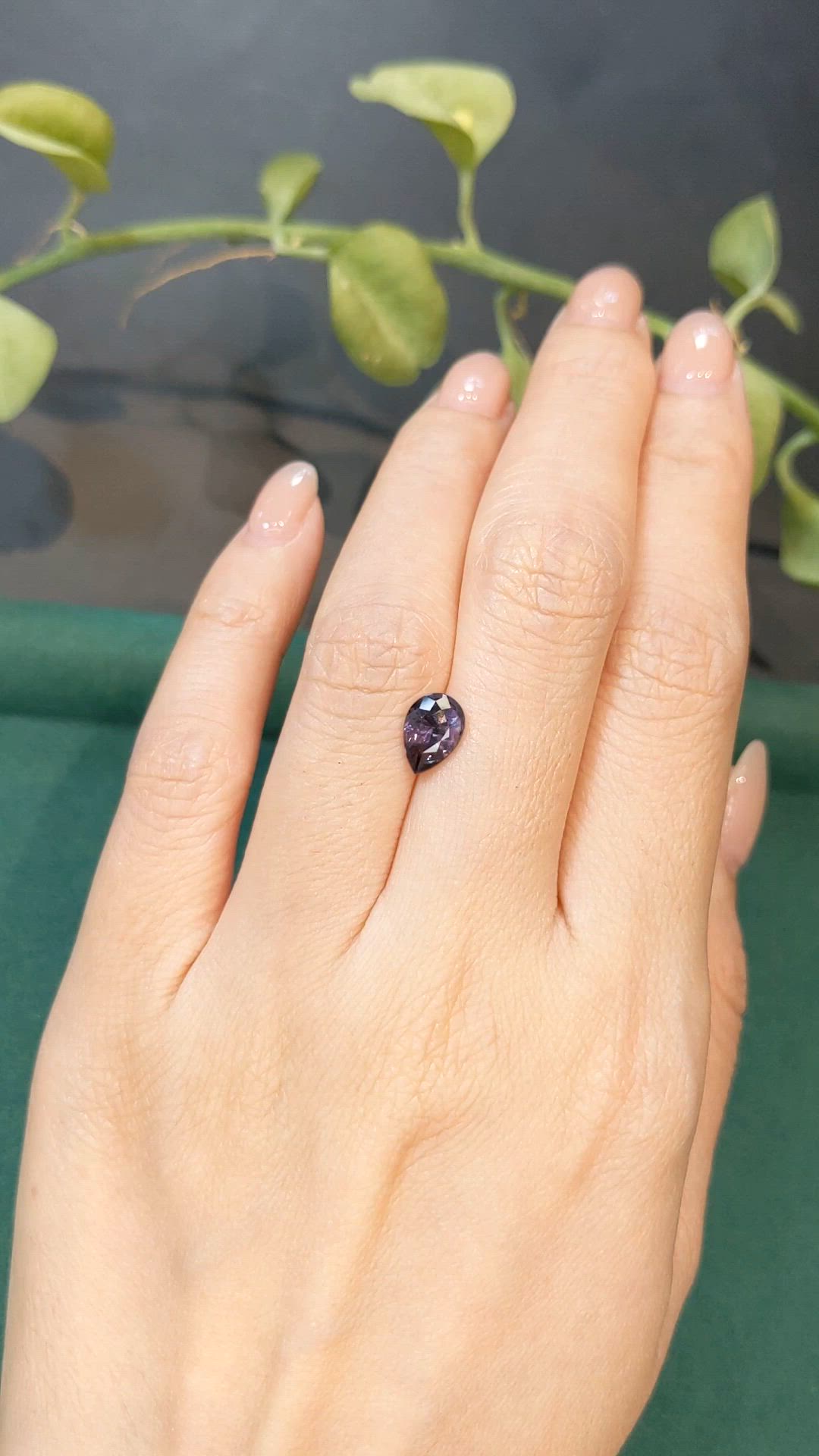 1.36 Ct. Purple Spinel from Ceylon (Sri Lanka) Size Video