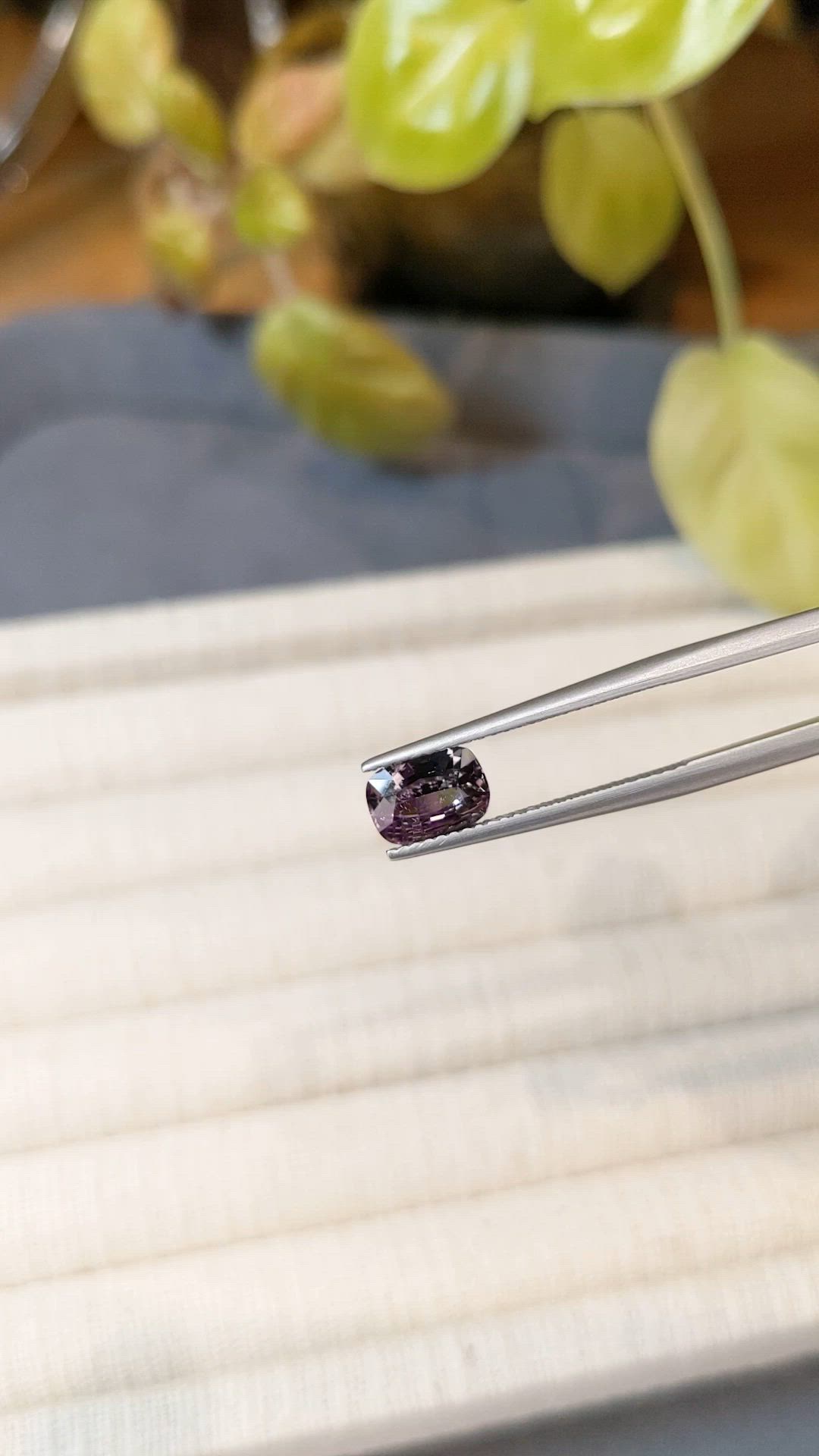 1.14 Ct. Pinkish Purple Spinel from Ceylon (Sri Lanka) Size Video