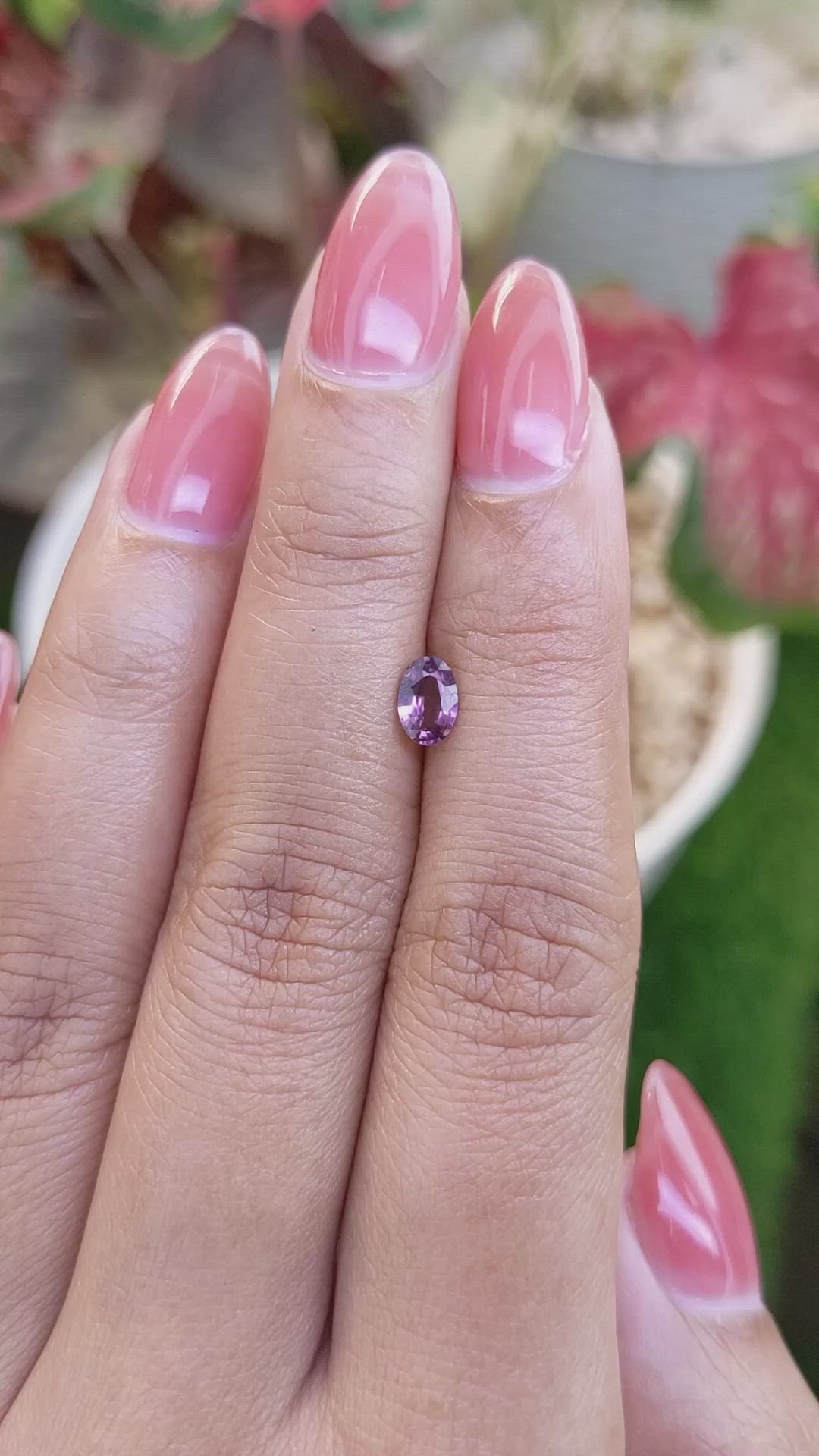 0.43 Ct. Pinkish Purple Spinel from Ceylon (Sri Lanka) Size Video