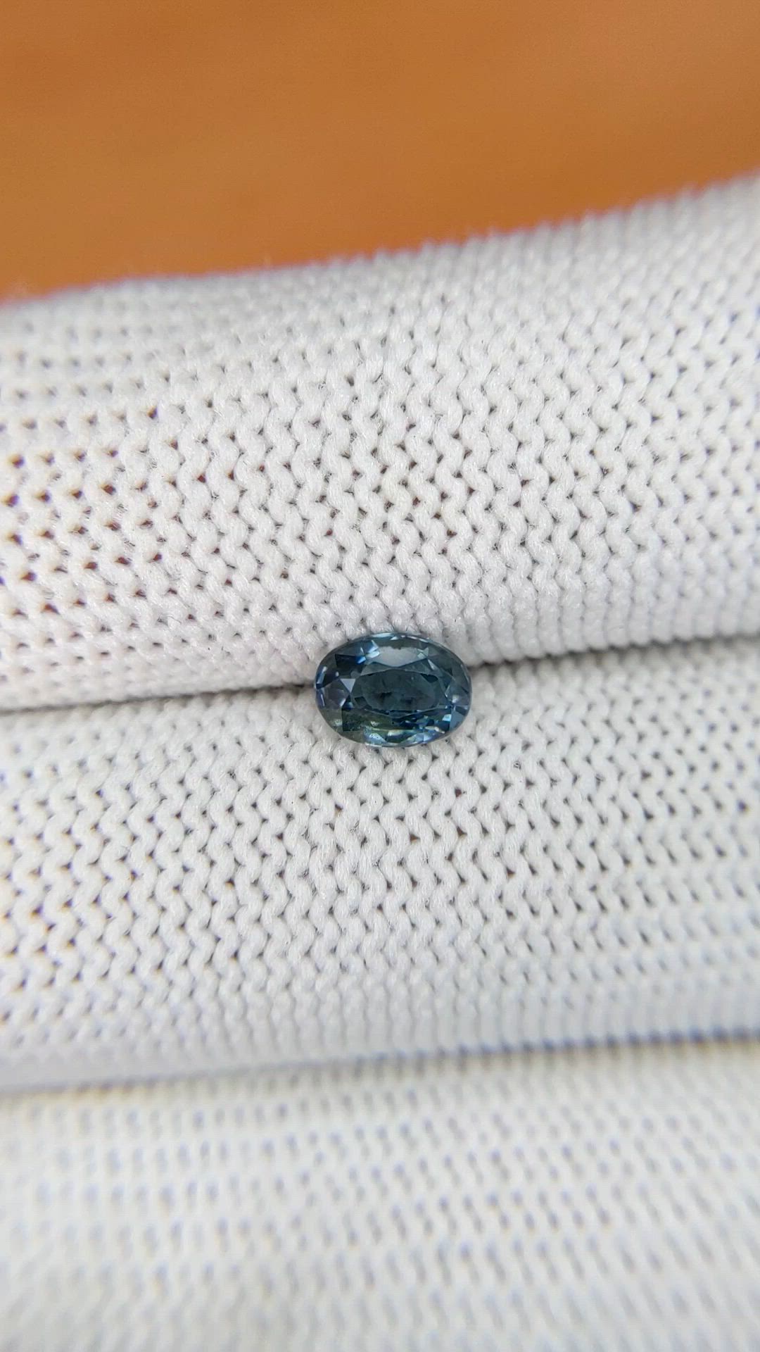0.70 Ct. Greenish Blue Spinel from Ceylon (Sri Lanka) Size Video
