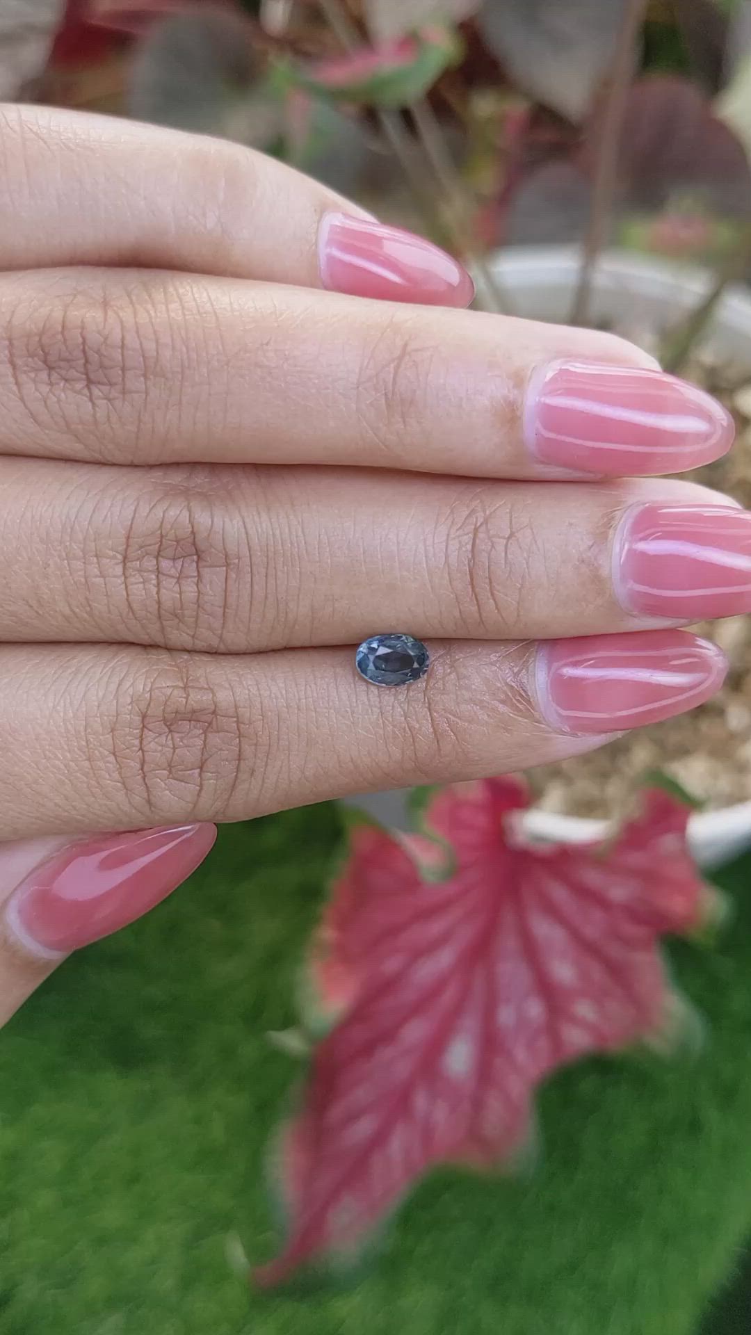 0.70 Ct. Greenish Blue Spinel from Ceylon (Sri Lanka) Size Video