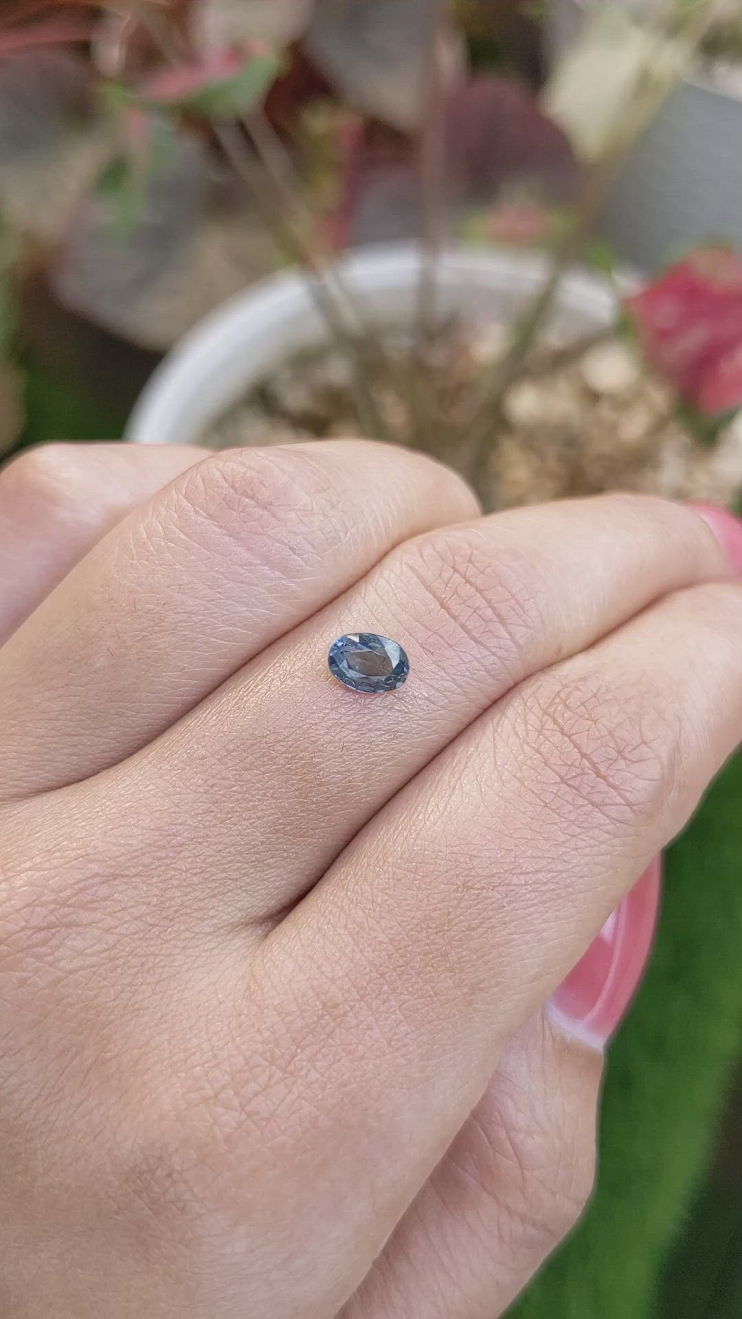 0.70 Ct. Greenish Blue Spinel from Ceylon (Sri Lanka) Size Video