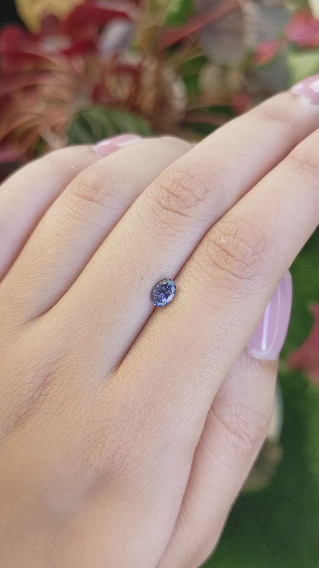 0.59 Ct. Purple Spinel from Ceylon (Sri Lanka) Size Video