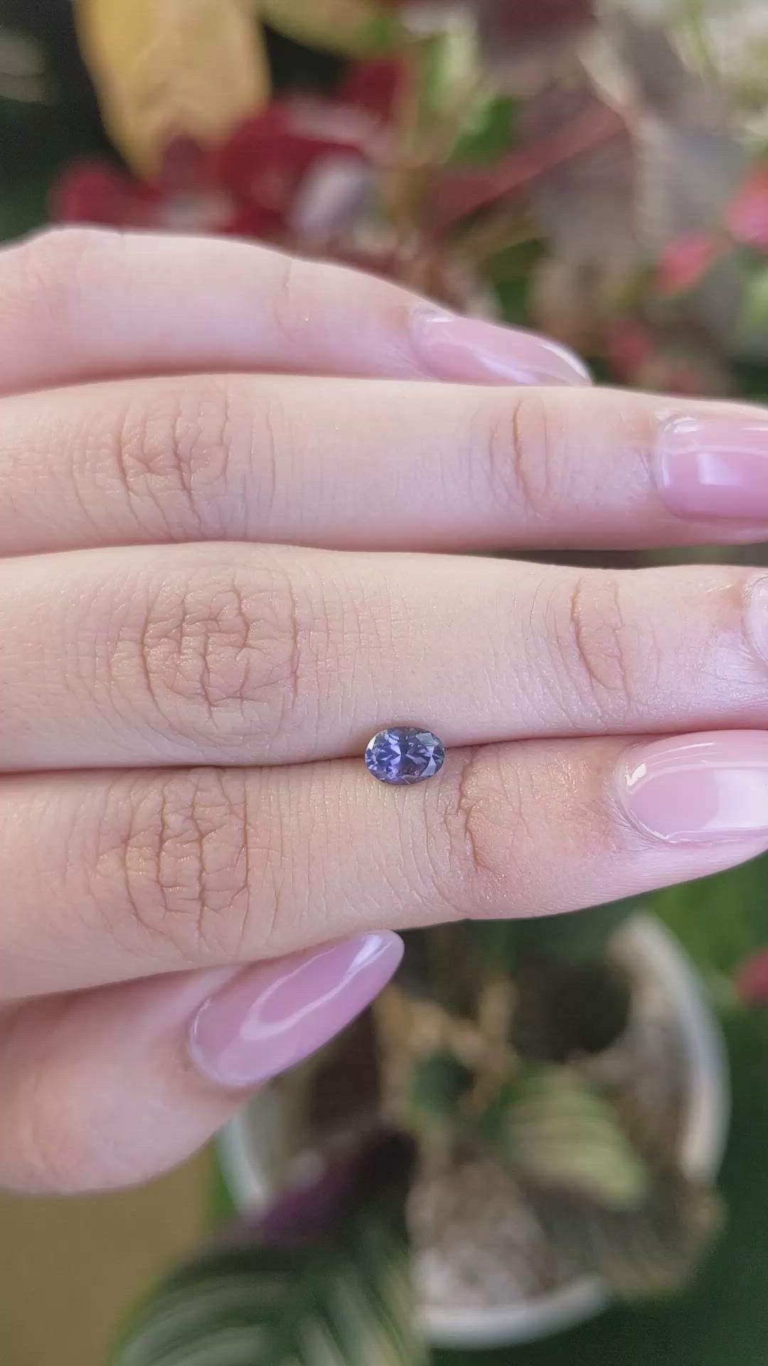 0.59 Ct. Purple Spinel from Ceylon (Sri Lanka) Size Video
