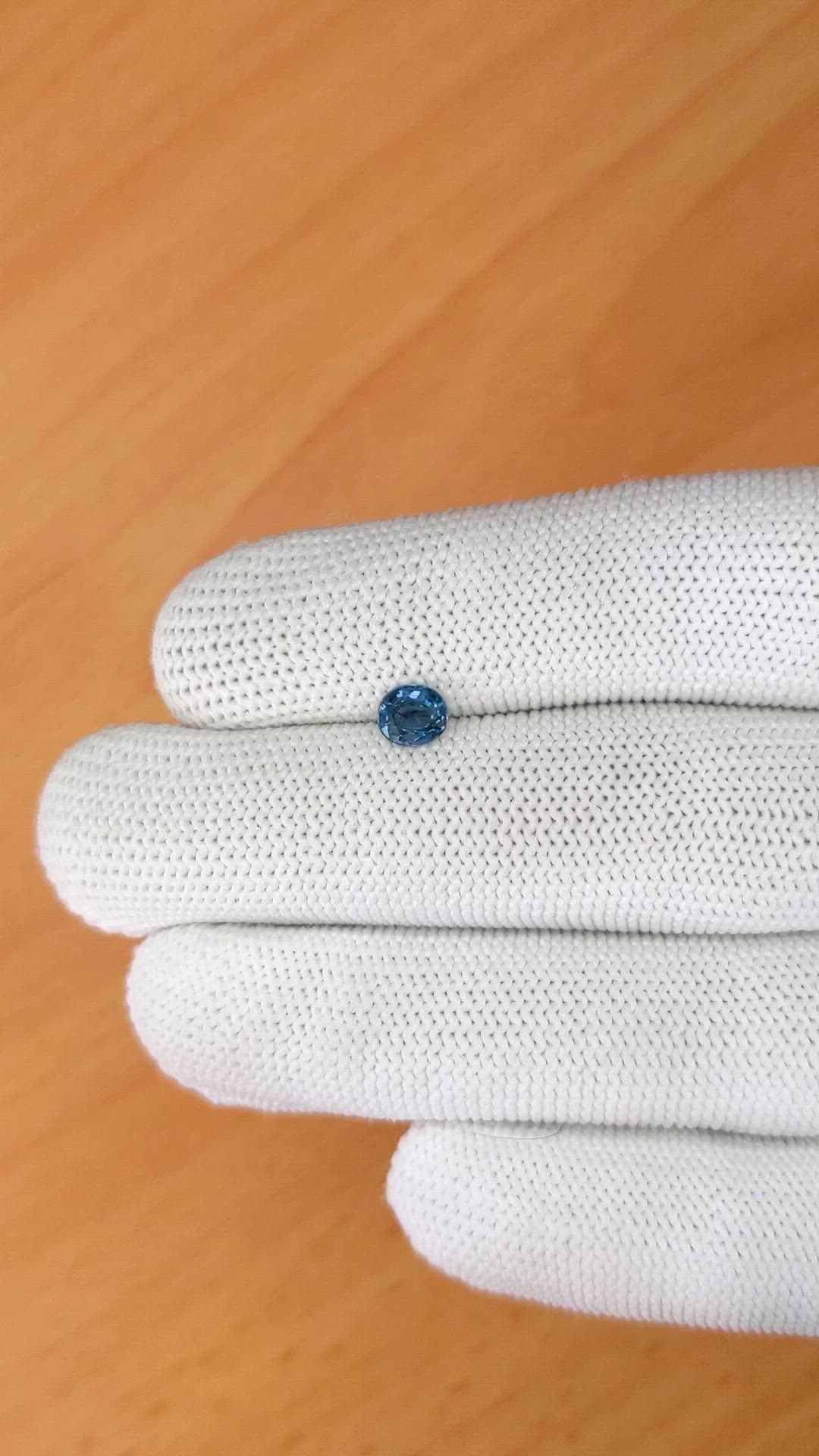 0.61 Ct. Blue Spinel from Ceylon (Sri Lanka) Size Video