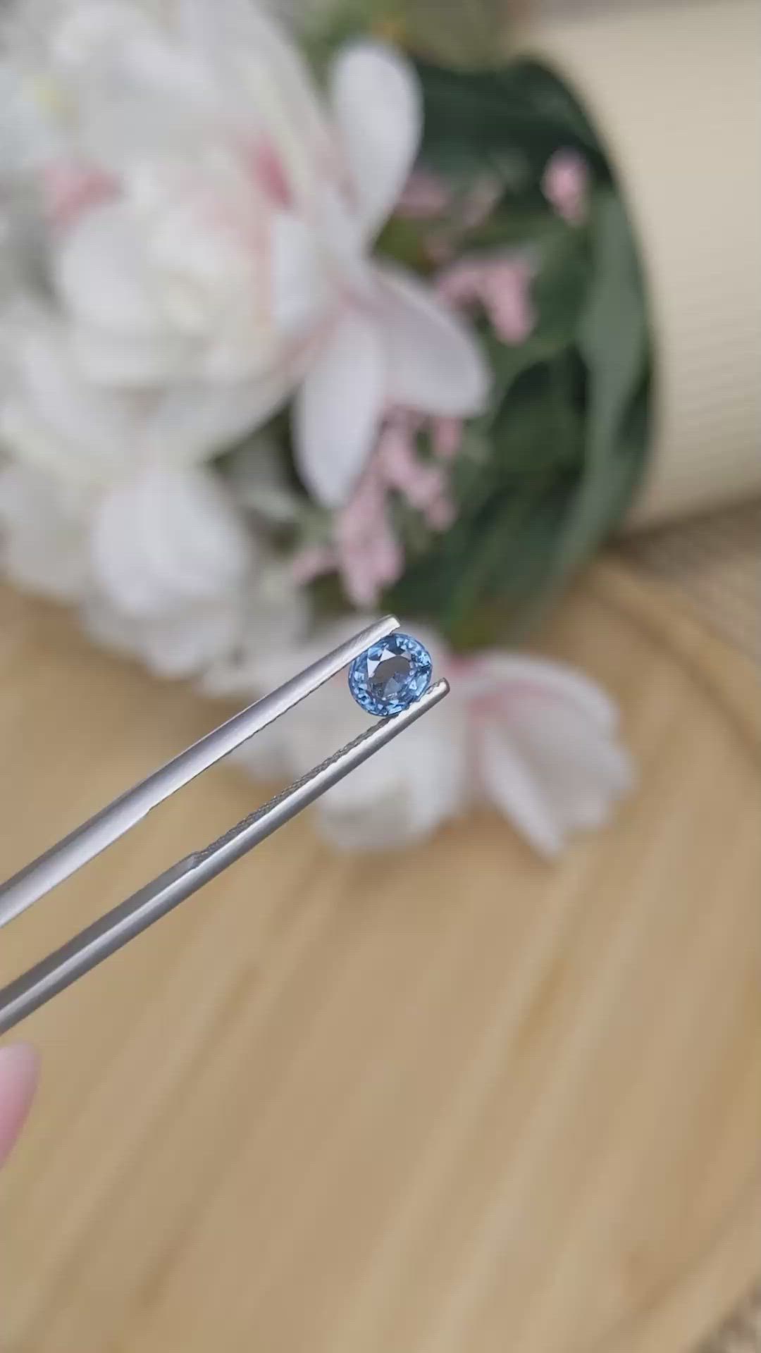 0.61 Ct. Blue Spinel from Ceylon (Sri Lanka) Size Video