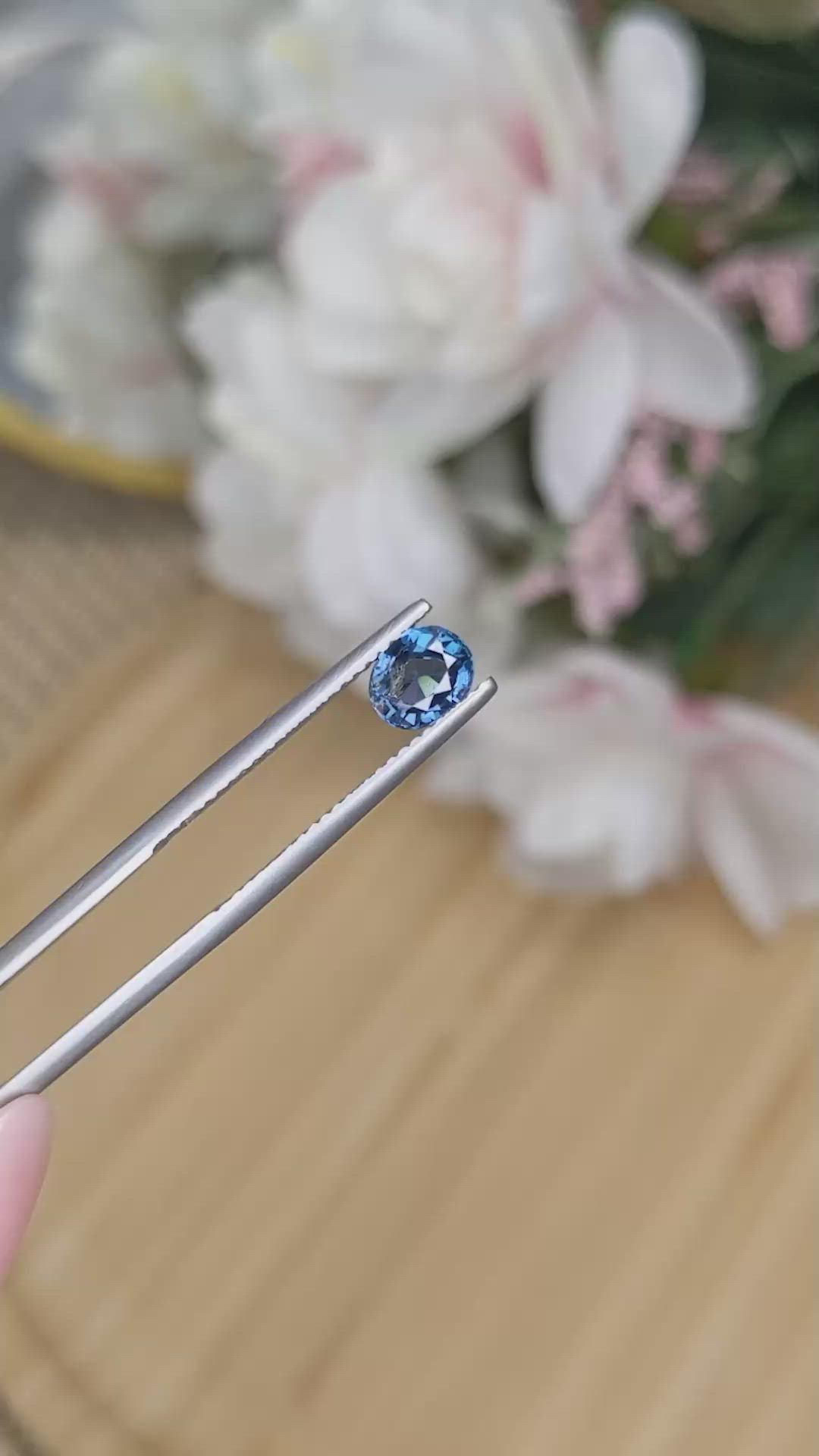 0.82 Ct. Blue Spinel from Ceylon (Sri Lanka) Size Video