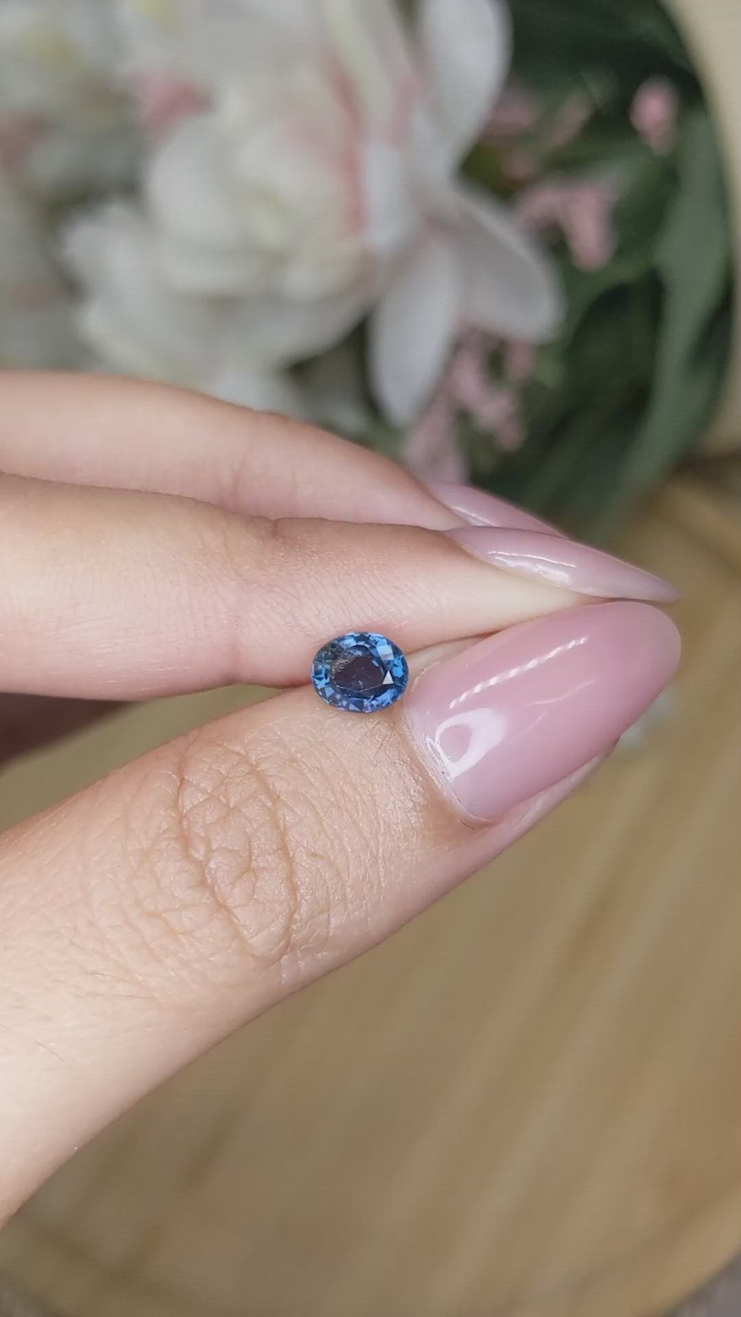 0.82 Ct. Blue Spinel from Ceylon (Sri Lanka) Size Video