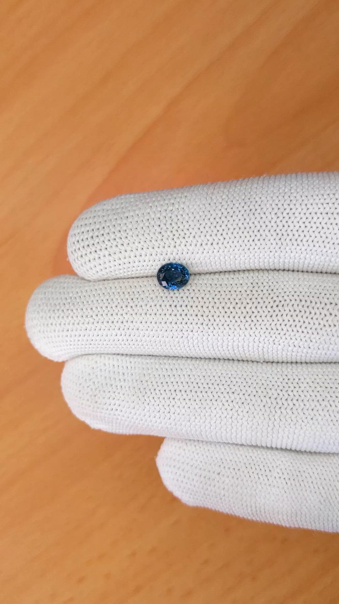 0.82 Ct. Blue Spinel from Ceylon (Sri Lanka) Size Video