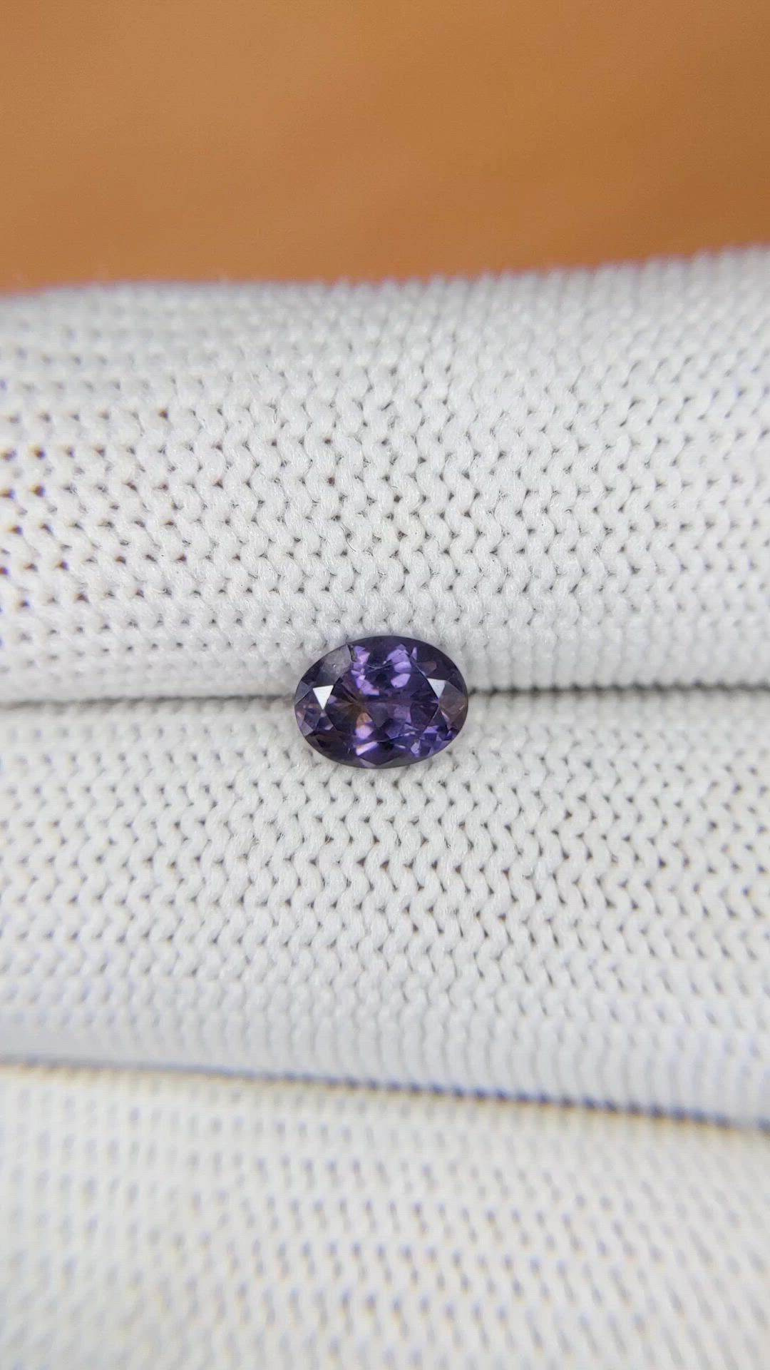 0.99 Ct. Purple Spinel from Ceylon (Sri Lanka) Size Video