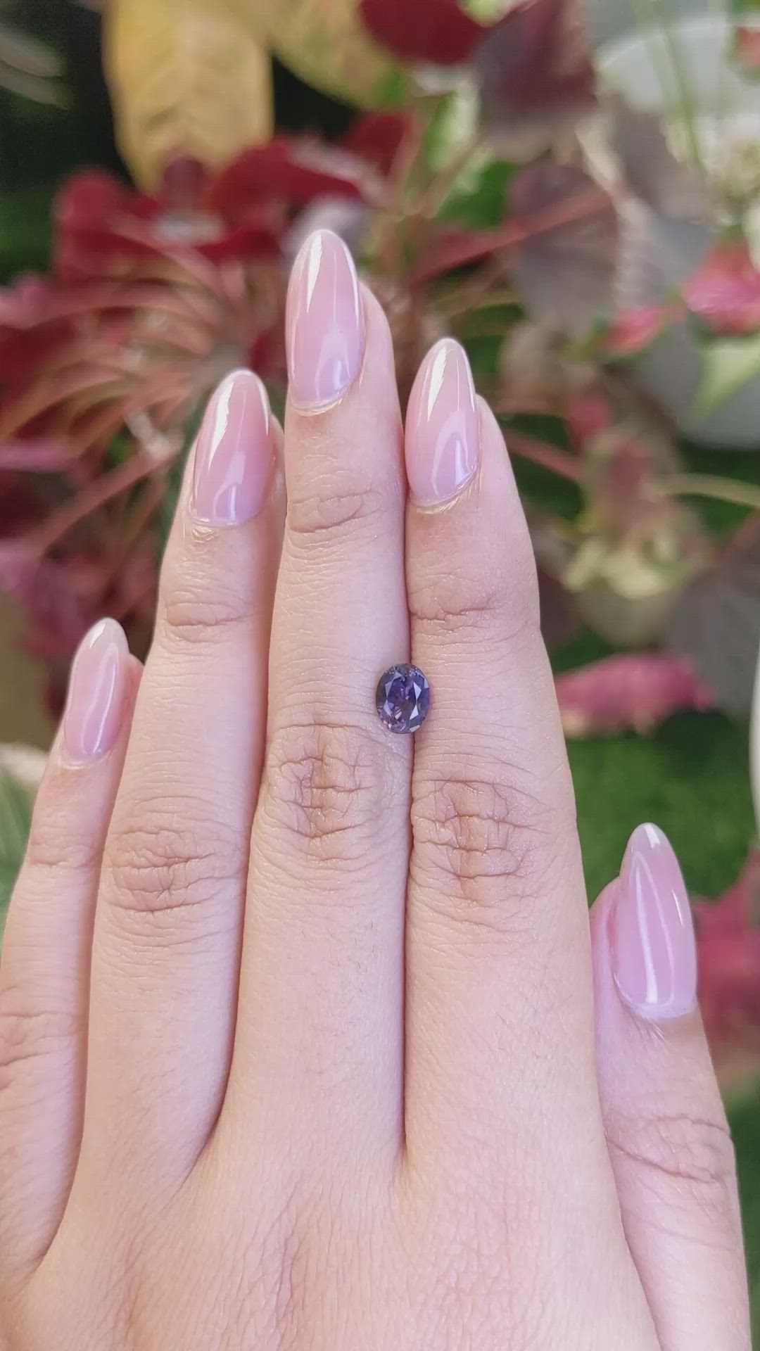 0.99 Ct. Purple Spinel from Ceylon (Sri Lanka) Size Video