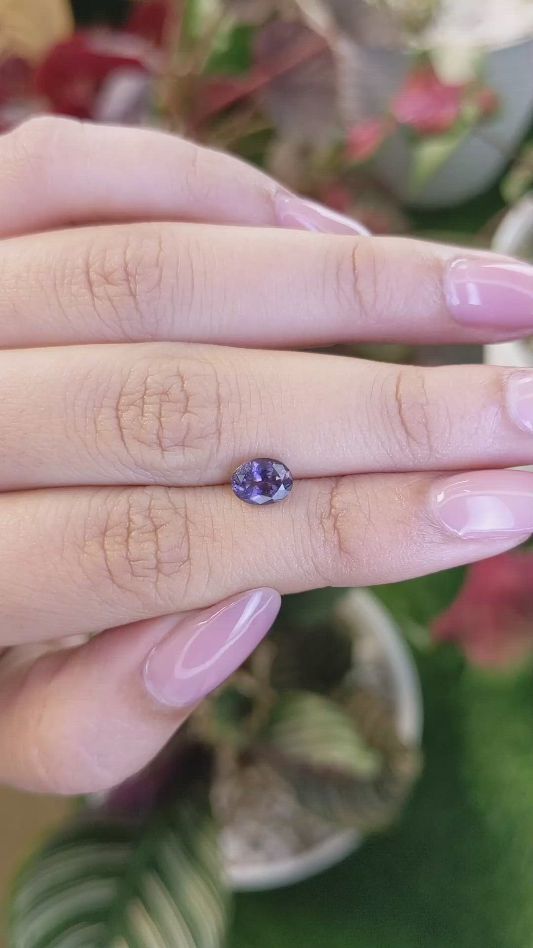 0.99 Ct. Purple Spinel from Ceylon (Sri Lanka) Size Video