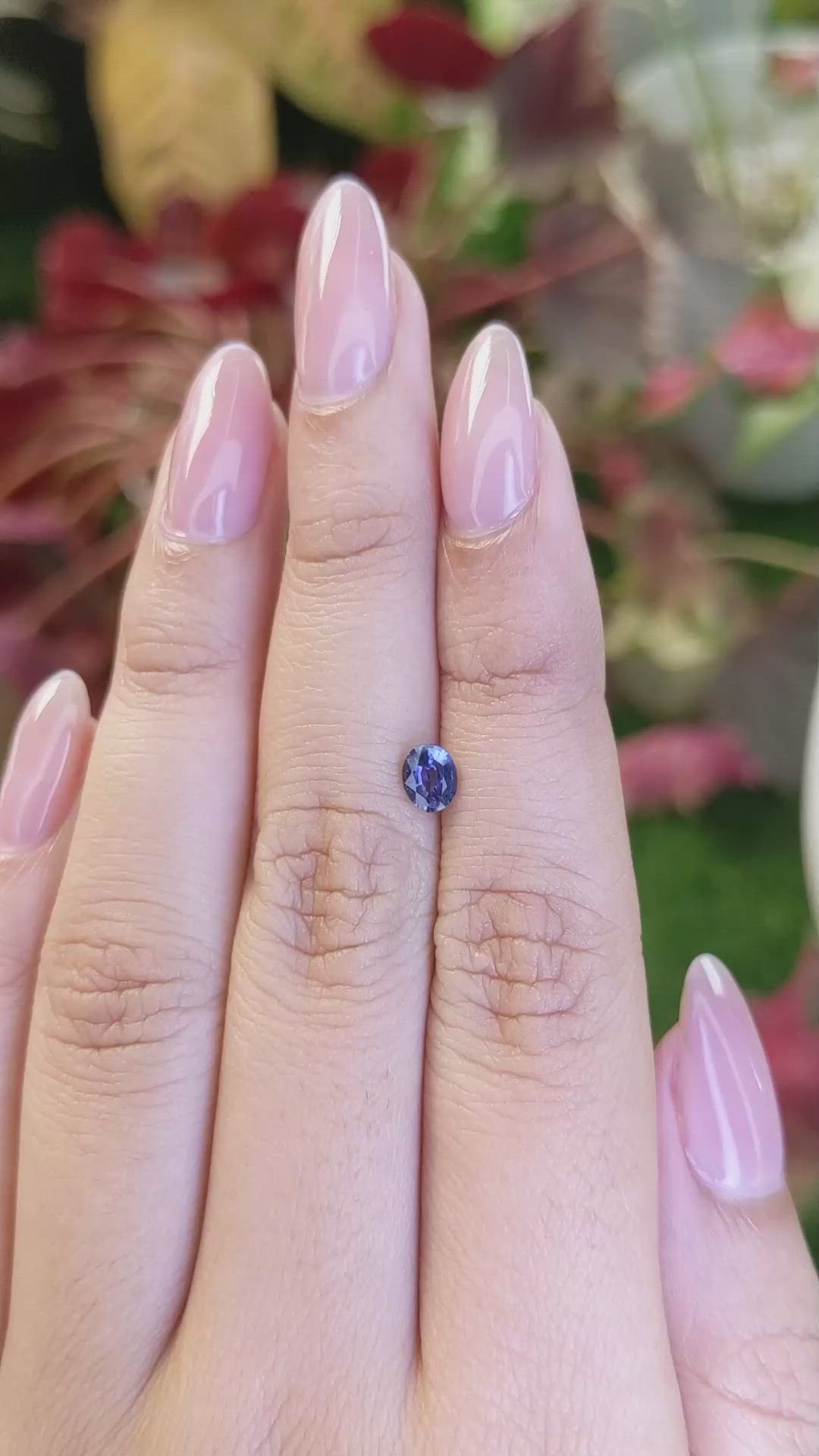 0.47 Ct. Violet Spinel from Ceylon (Sri Lanka) Size Video
