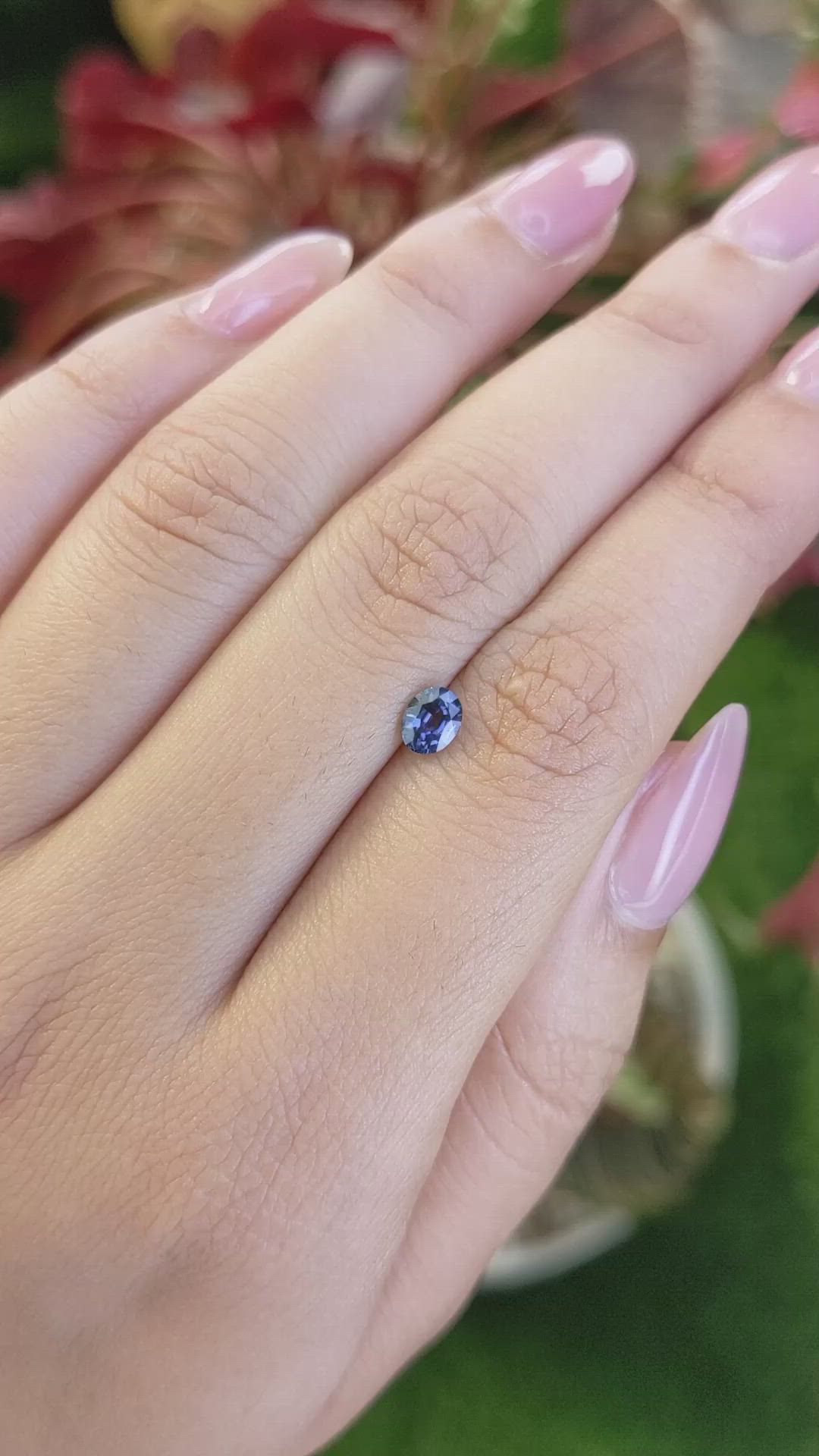 0.47 Ct. Violet Spinel from Ceylon (Sri Lanka) Size Video