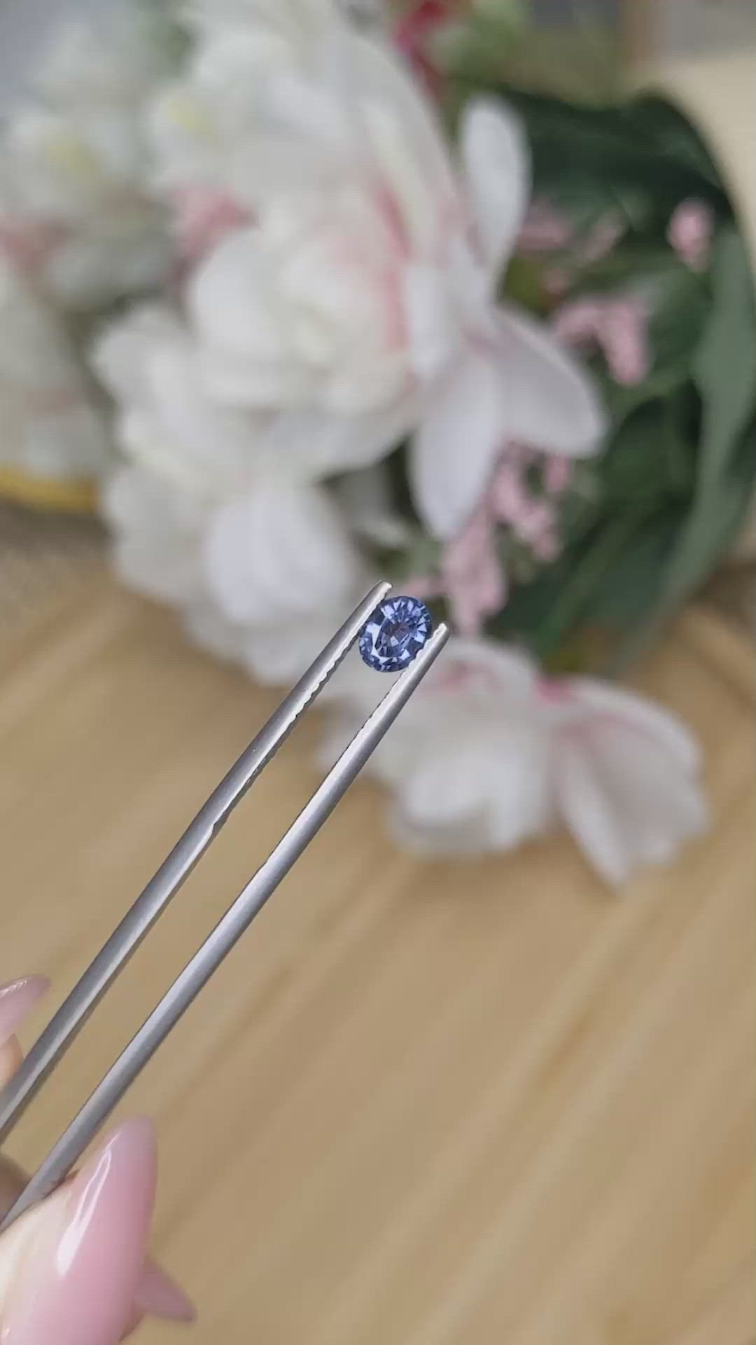 0.47 Ct. Violet Spinel from Ceylon (Sri Lanka) Size Video