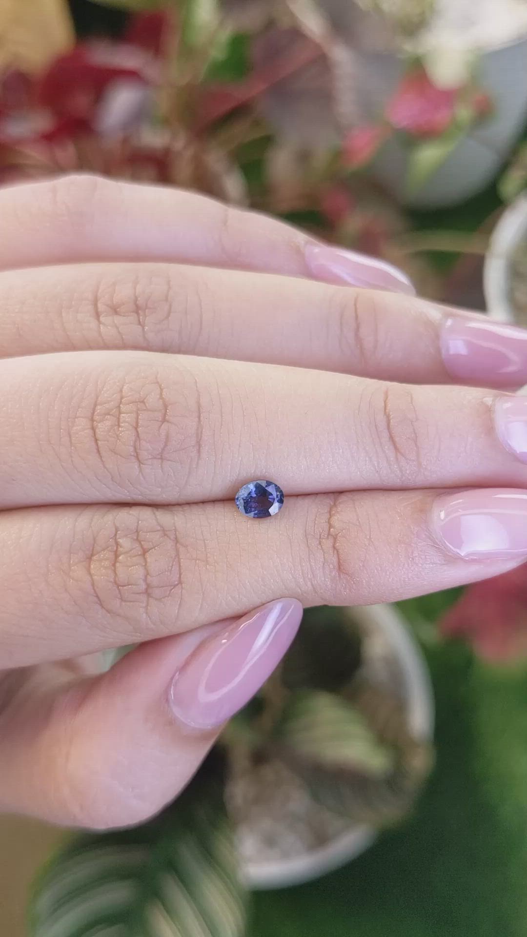 0.47 Ct. Violet Spinel from Ceylon (Sri Lanka) Size Video