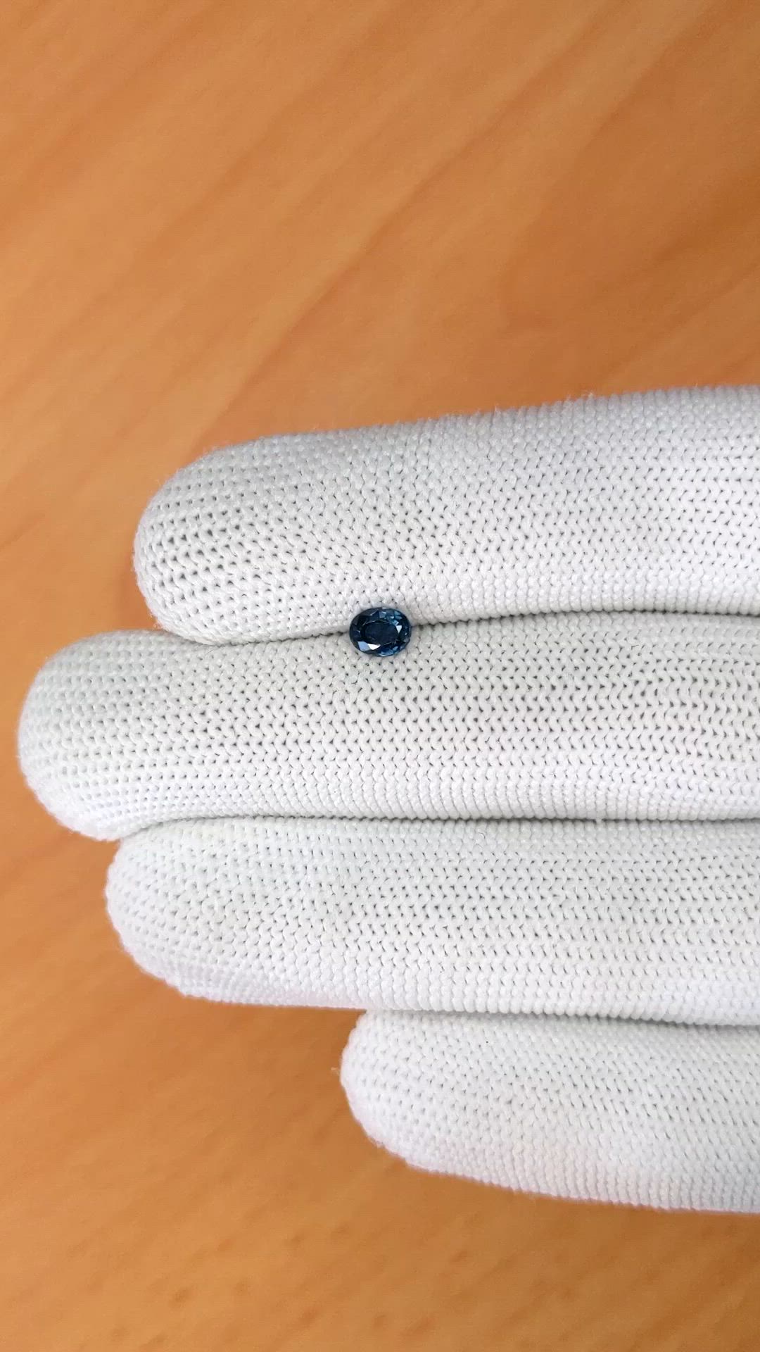 0.40 Ct. Blue Spinel from Ceylon (Sri Lanka) Size Video