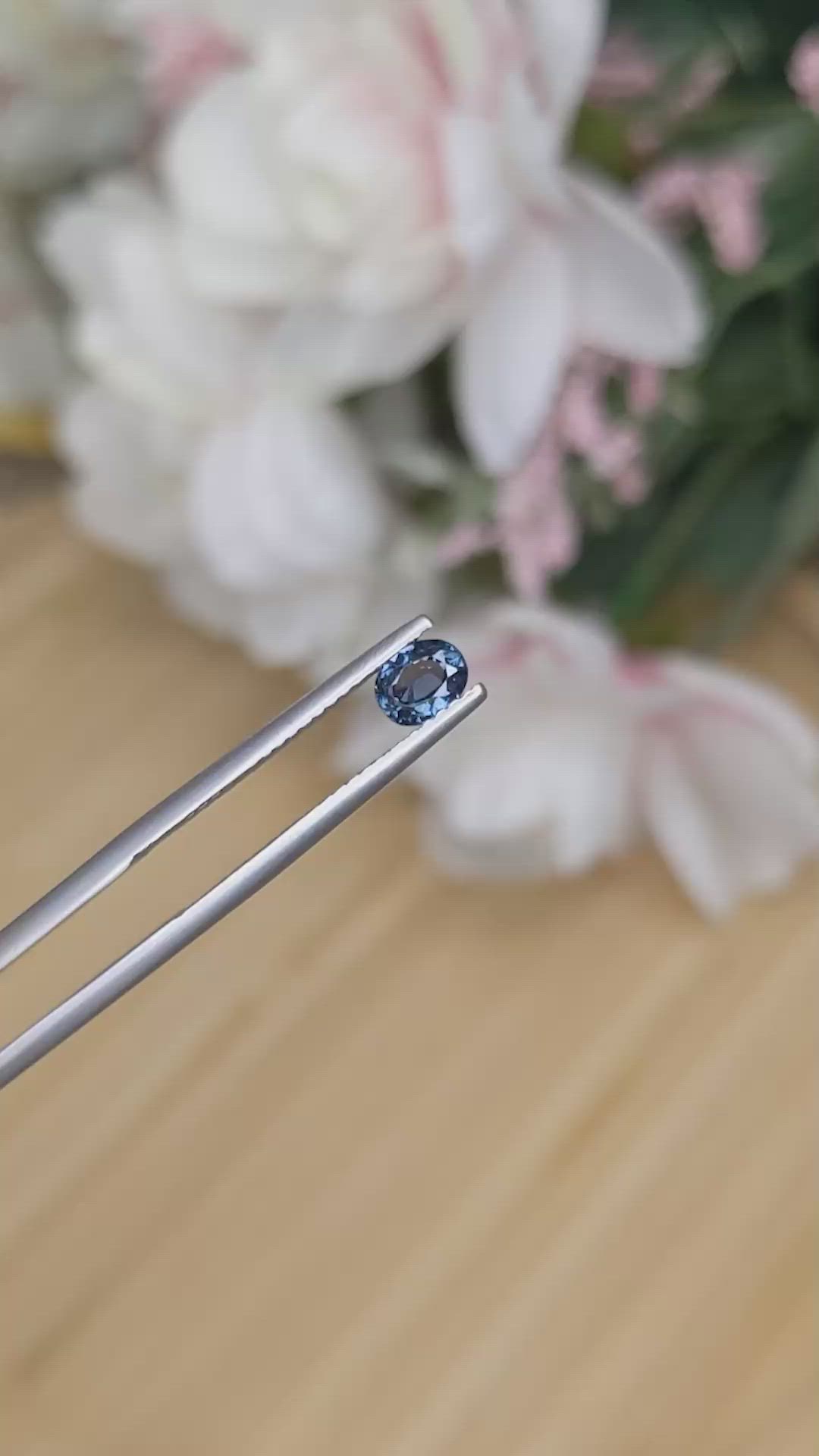 0.40 Ct. Blue Spinel from Ceylon (Sri Lanka) Size Video