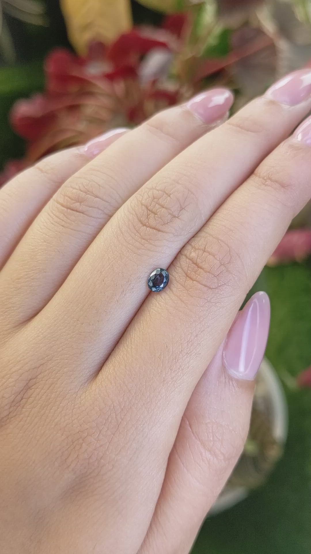0.40 Ct. Blue Spinel from Ceylon (Sri Lanka) Size Video