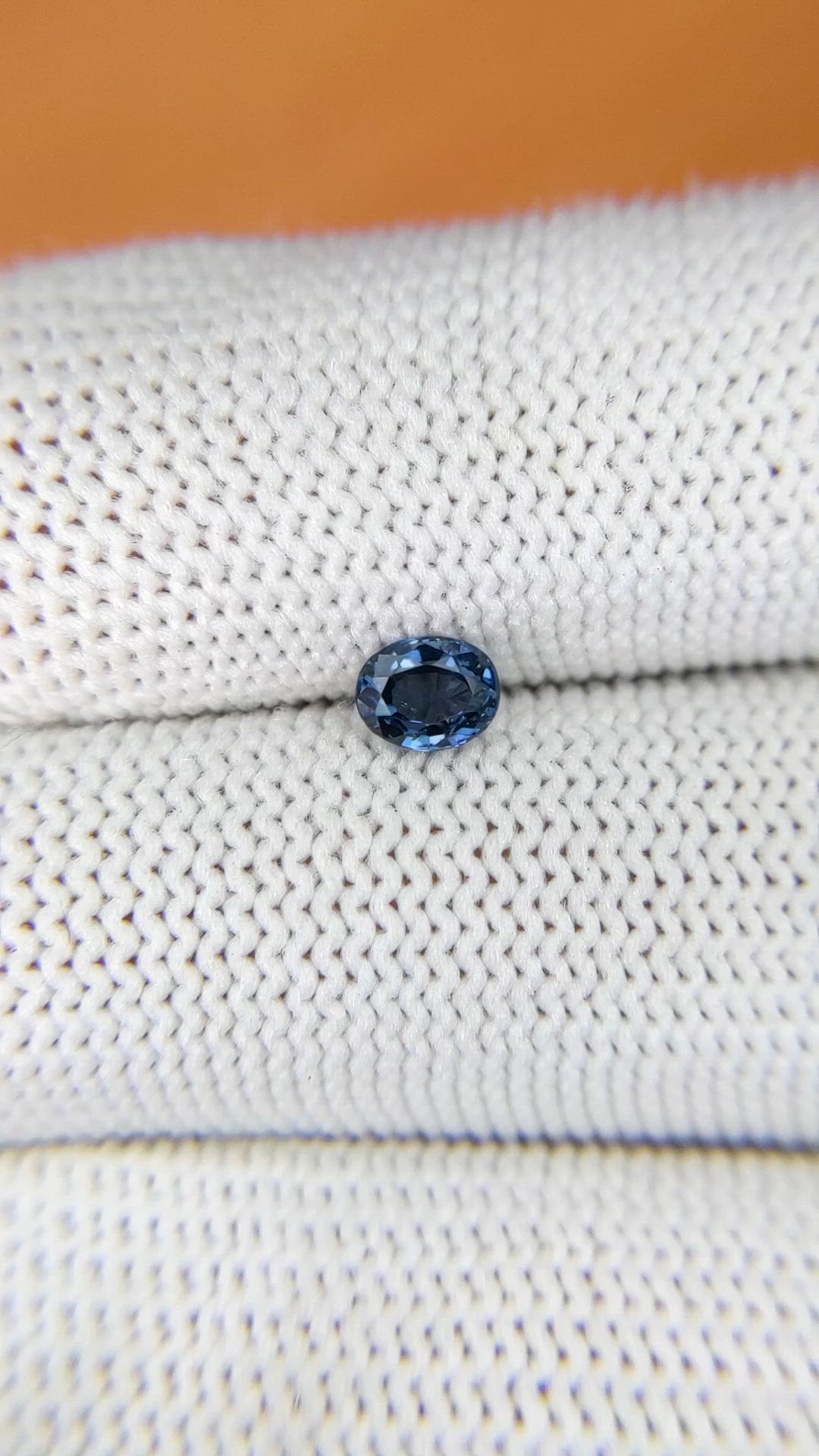 0.40 Ct. Blue Spinel from Ceylon (Sri Lanka) Size Video