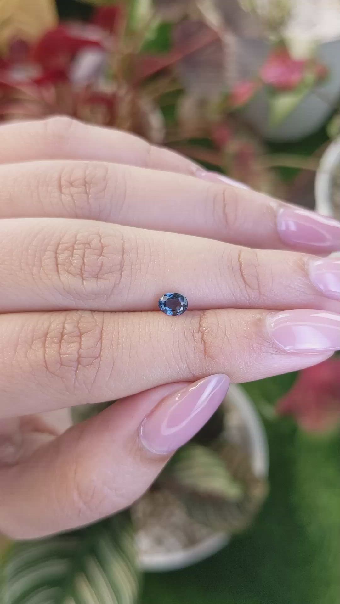0.40 Ct. Blue Spinel from Ceylon (Sri Lanka) Size Video