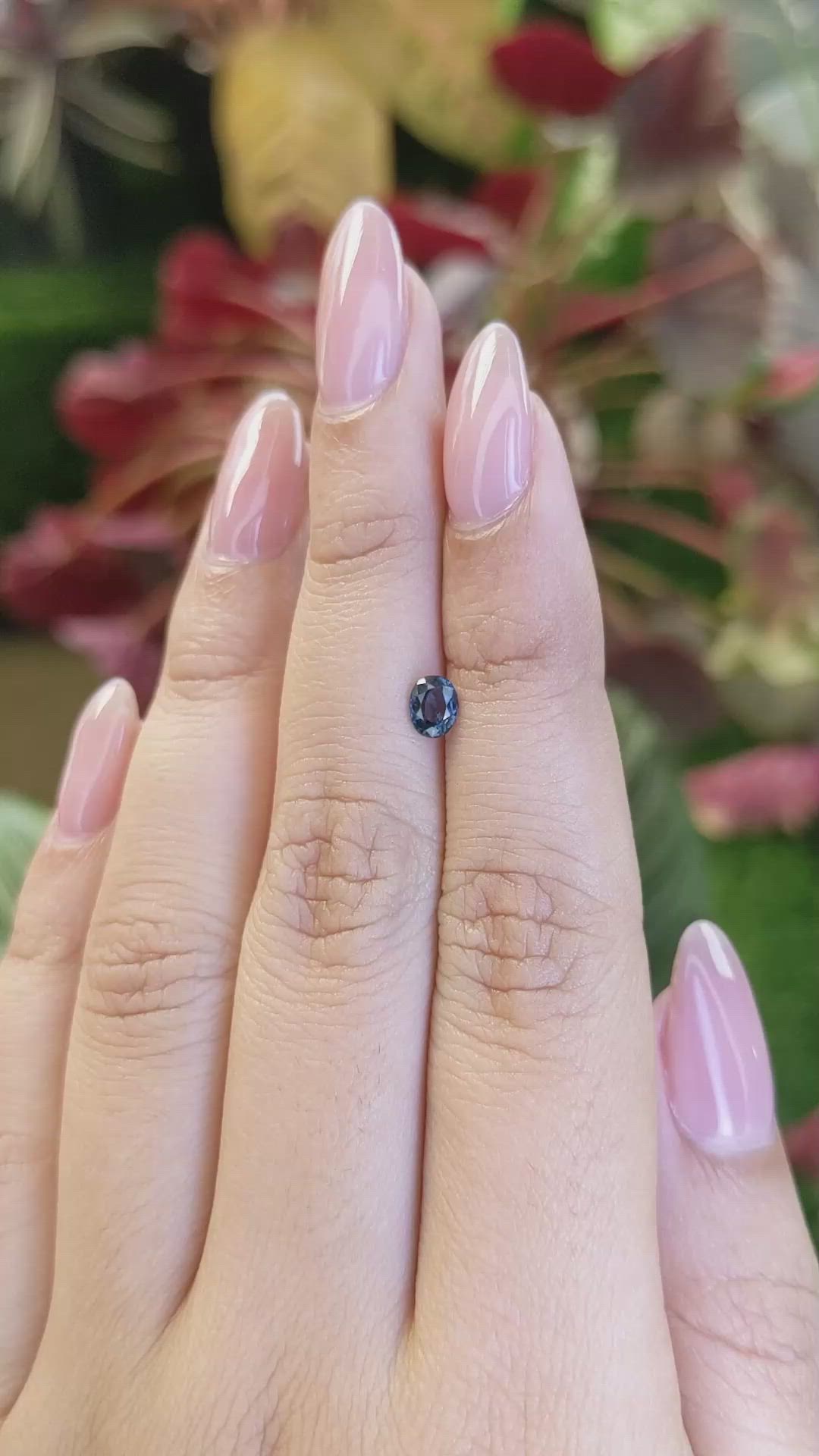 0.40 Ct. Blue Spinel from Ceylon (Sri Lanka) Size Video