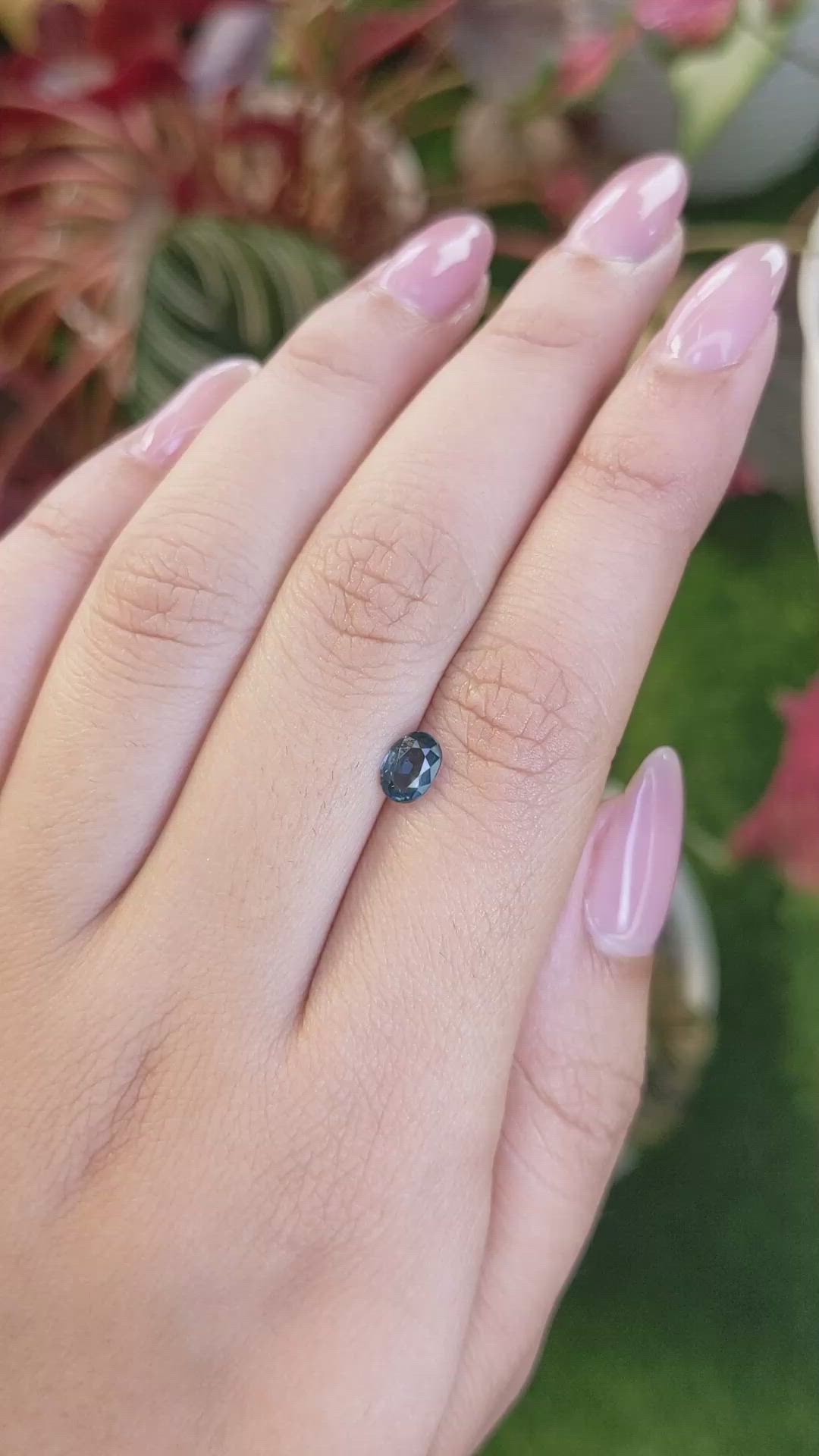 0.64 Ct. Greenish Blue Spinel from Ceylon (Sri Lanka) Size Video