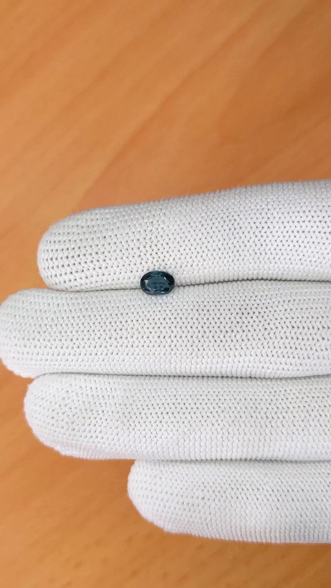 0.64 Ct. Greenish Blue Spinel from Ceylon (Sri Lanka) Size Video