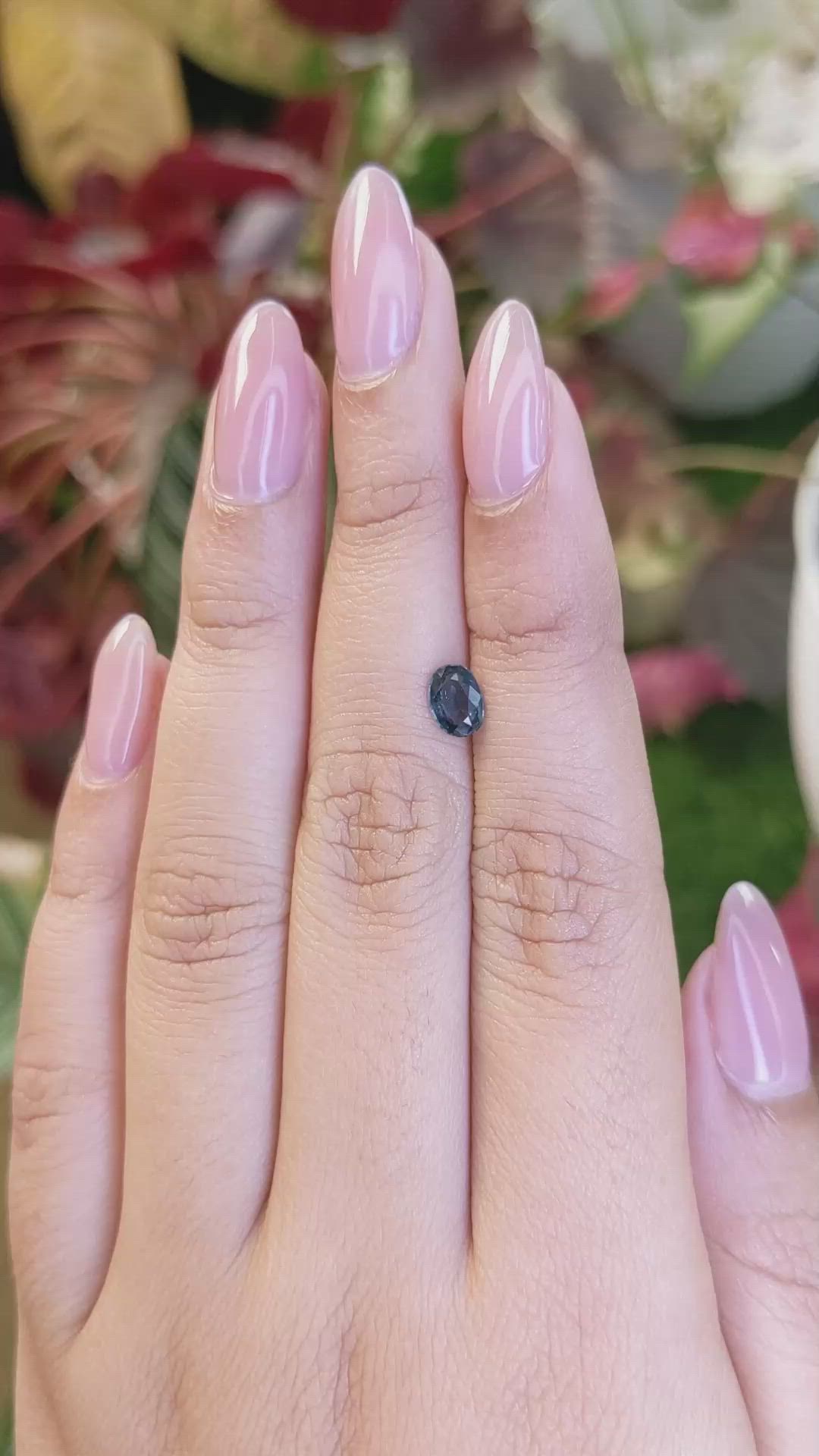 0.64 Ct. Greenish Blue Spinel from Ceylon (Sri Lanka) Size Video