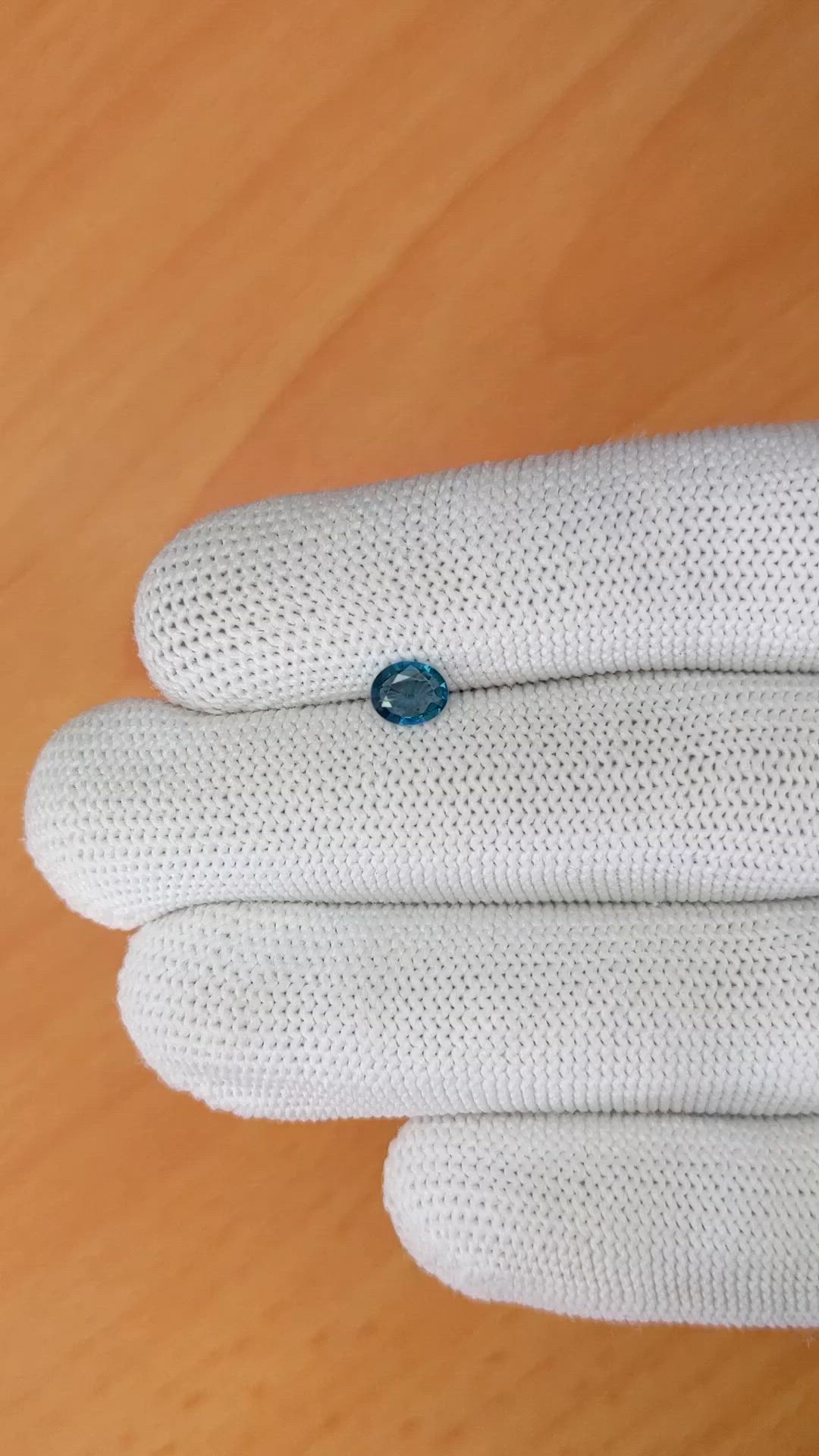 0.45 Ct. Blue Spinel from Ceylon (Sri Lanka) Size Video