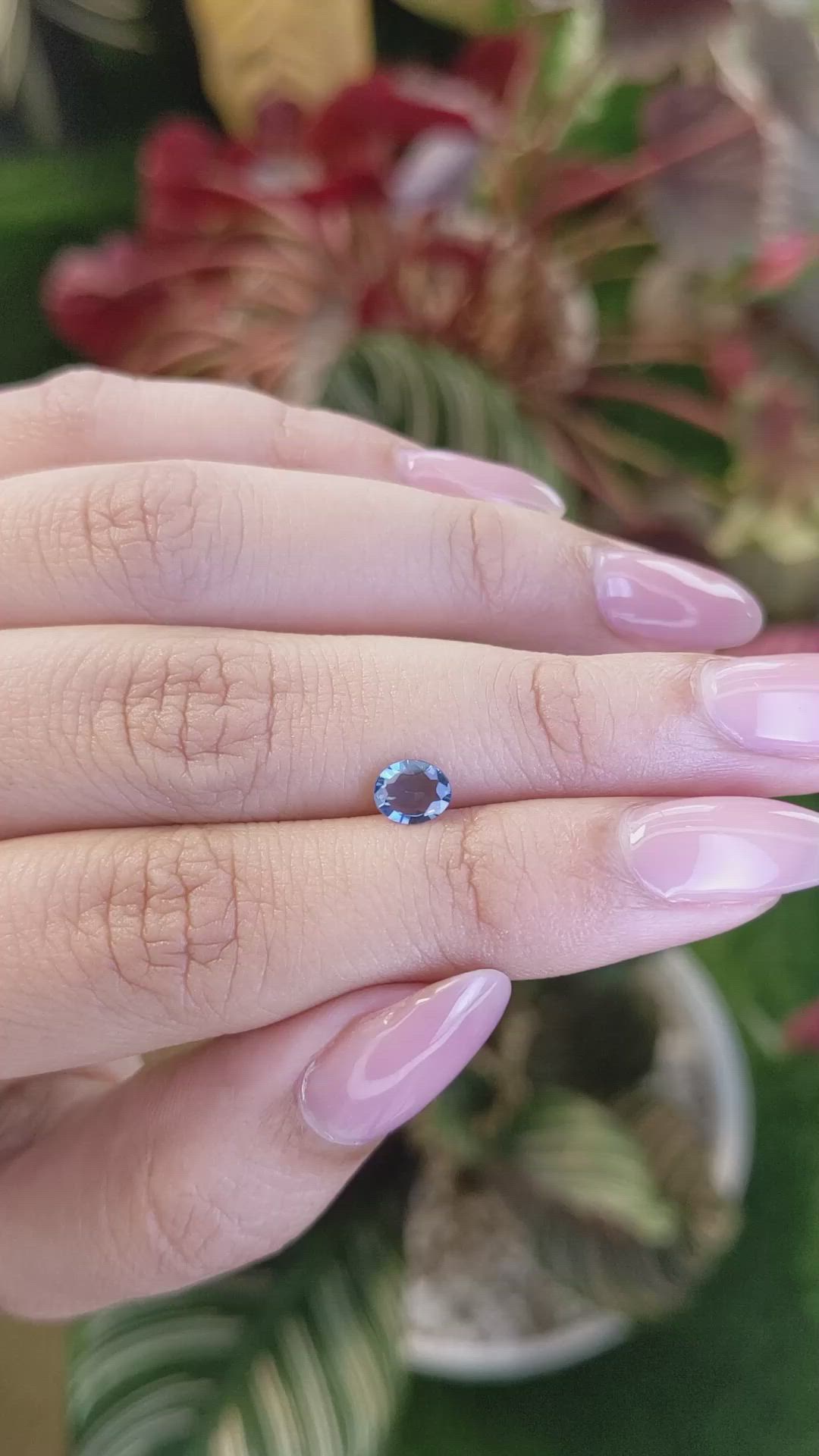 0.45 Ct. Blue Spinel from Ceylon (Sri Lanka) Size Video