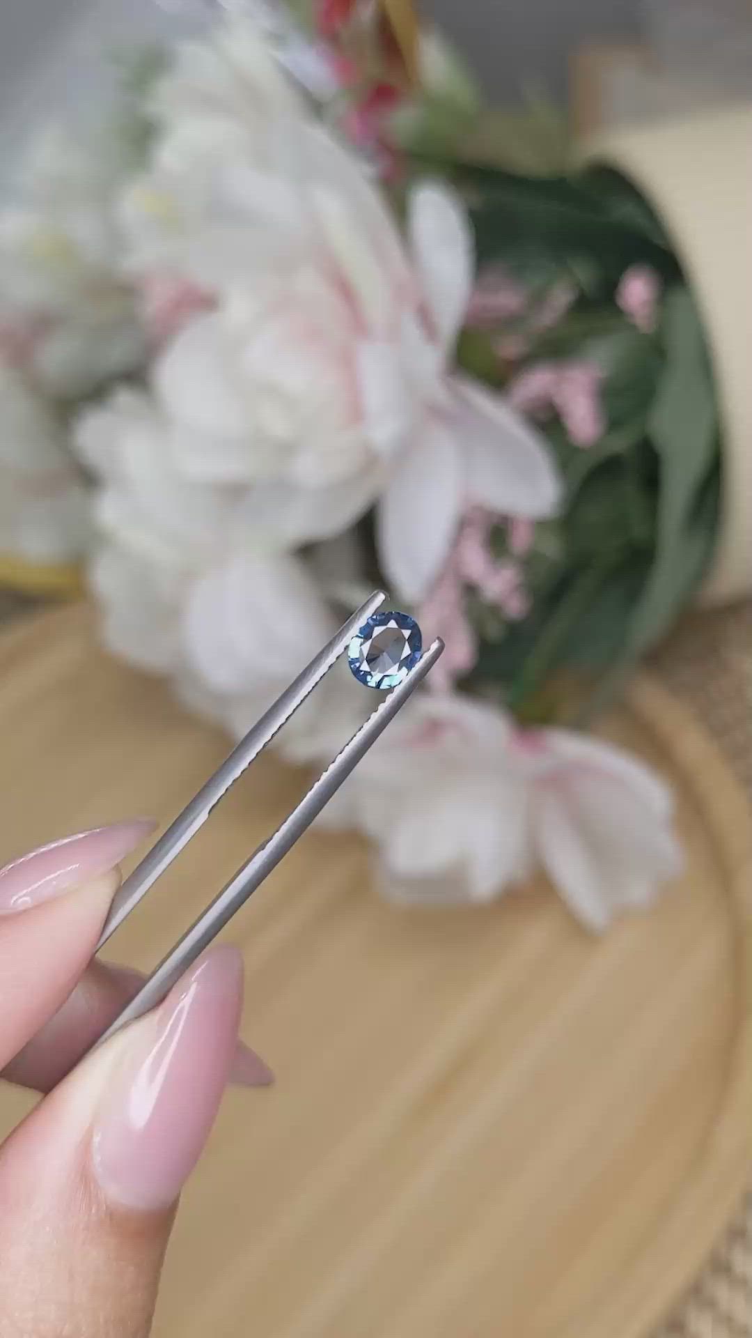 0.45 Ct. Blue Spinel from Ceylon (Sri Lanka) Size Video