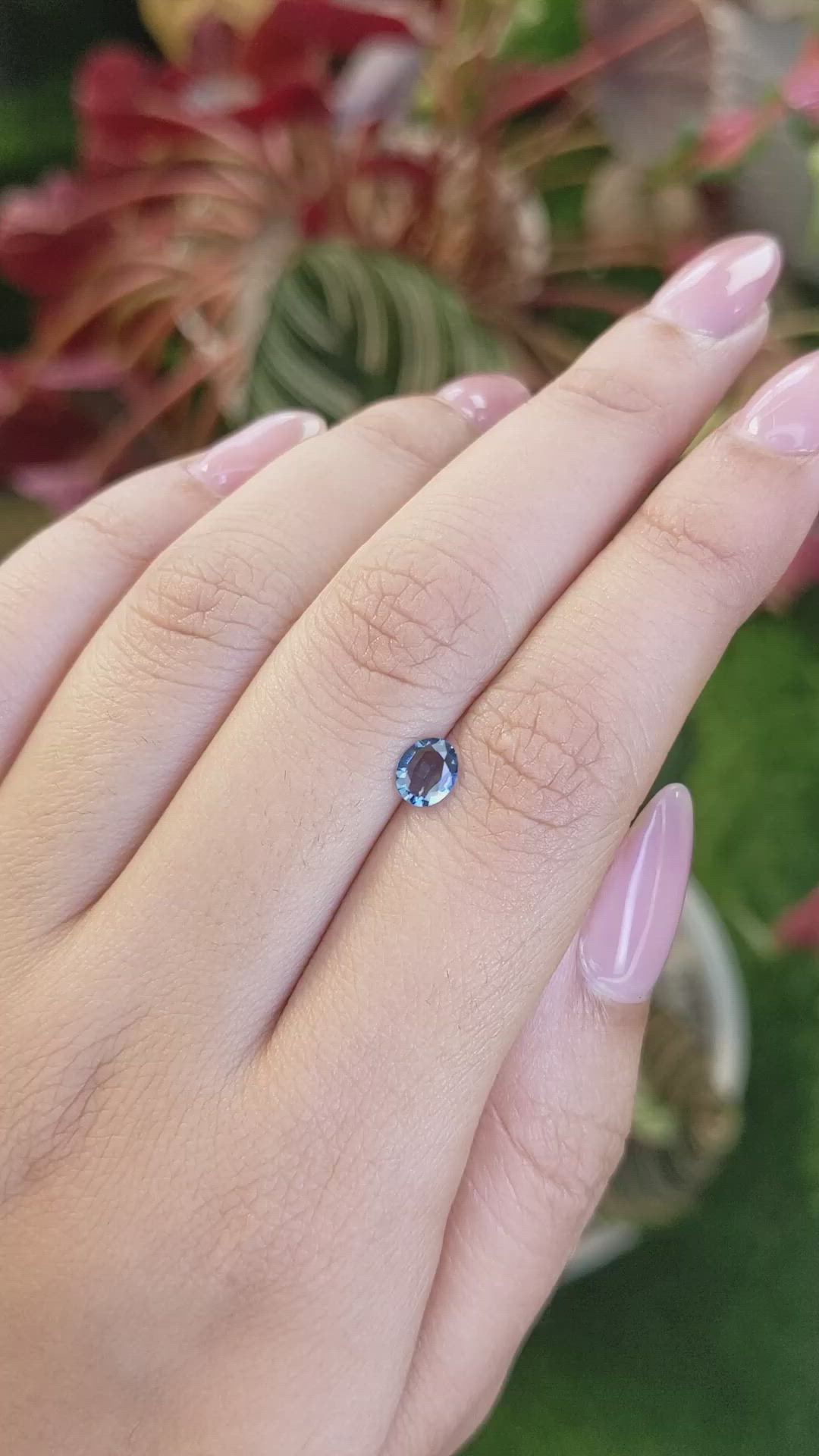 0.45 Ct. Blue Spinel from Ceylon (Sri Lanka) Size Video