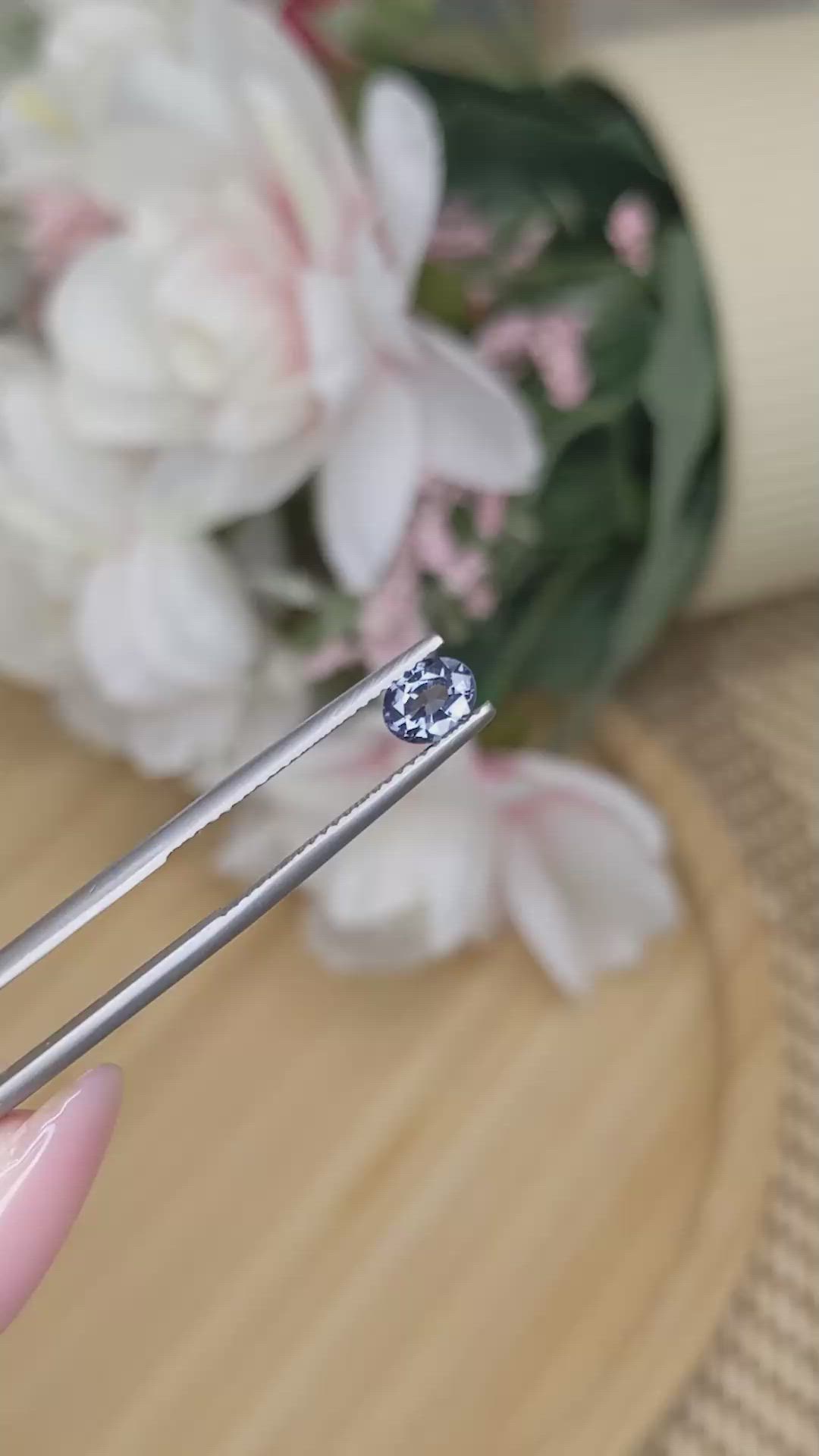 0.66 Ct. Violet Spinel from Ceylon (Sri Lanka) Size Video