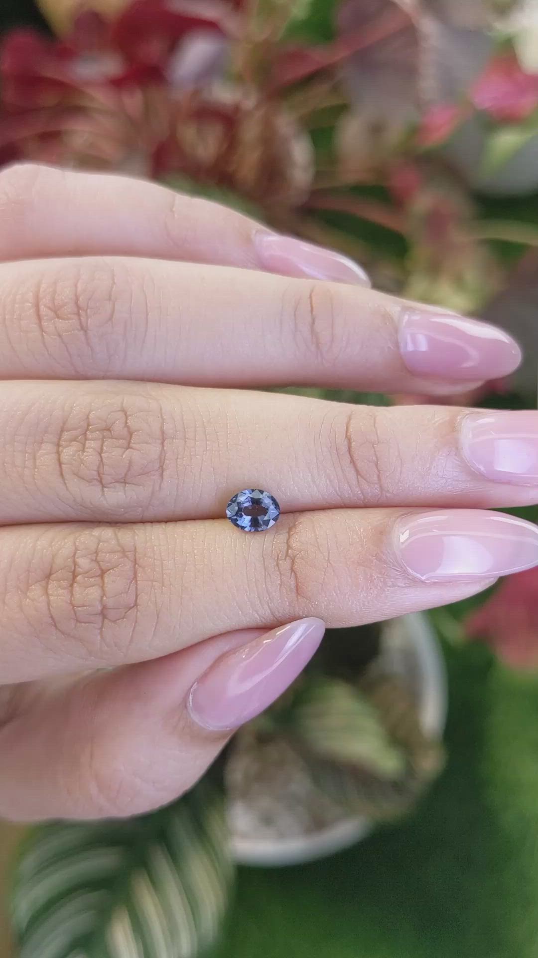 0.66 Ct. Violet Spinel from Ceylon (Sri Lanka) Size Video