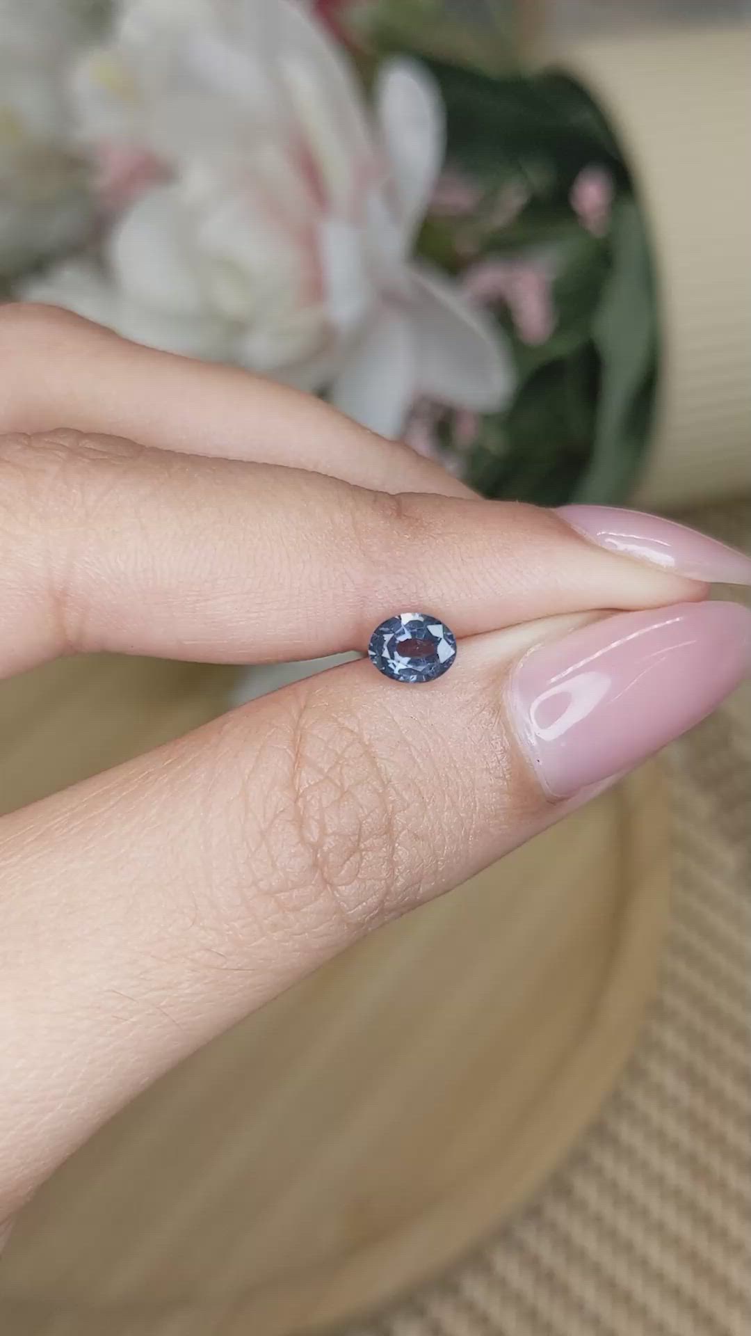 0.66 Ct. Violet Spinel from Ceylon (Sri Lanka) Size Video