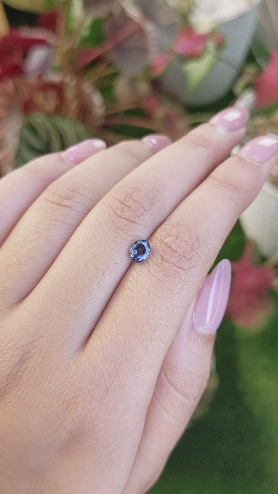 0.66 Ct. Violet Spinel from Ceylon (Sri Lanka) Size Video