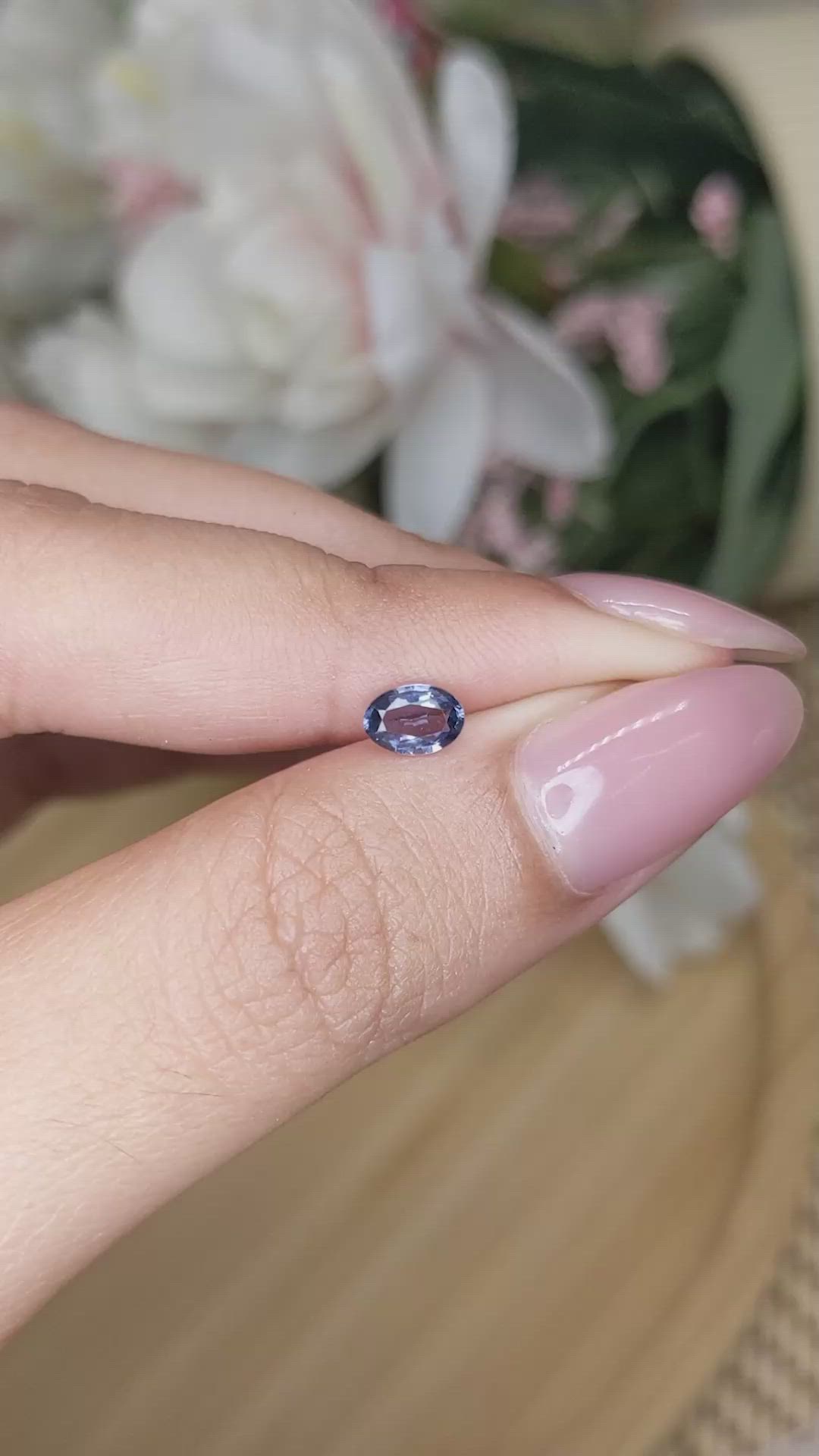 0.47 Ct. Violet Spinel from Ceylon (Sri Lanka) Size Video